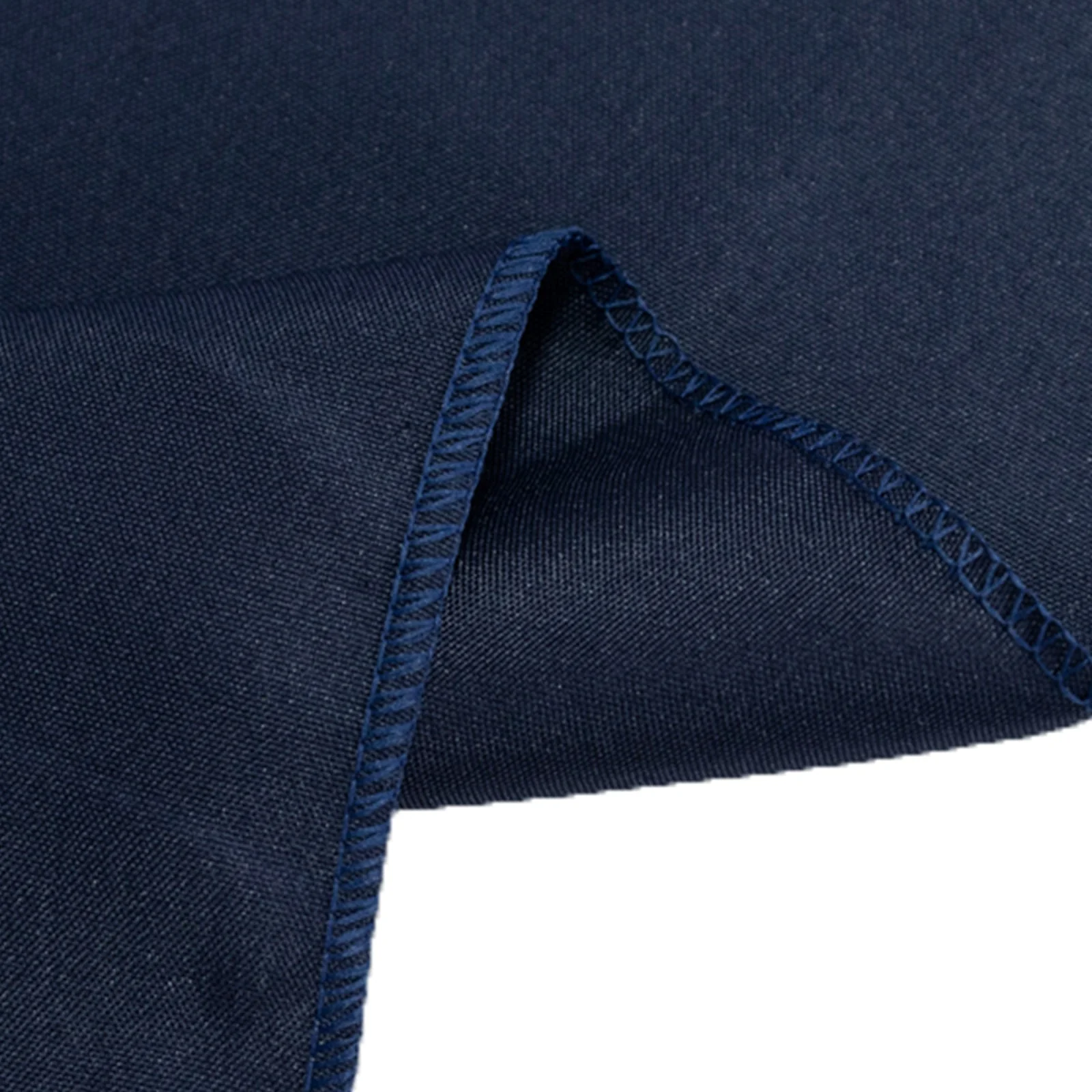 Open Back Fitted Polyester Rectangle Tablecloth 72"x30" Navy Blue - Trade Show Table Cover - Image 7