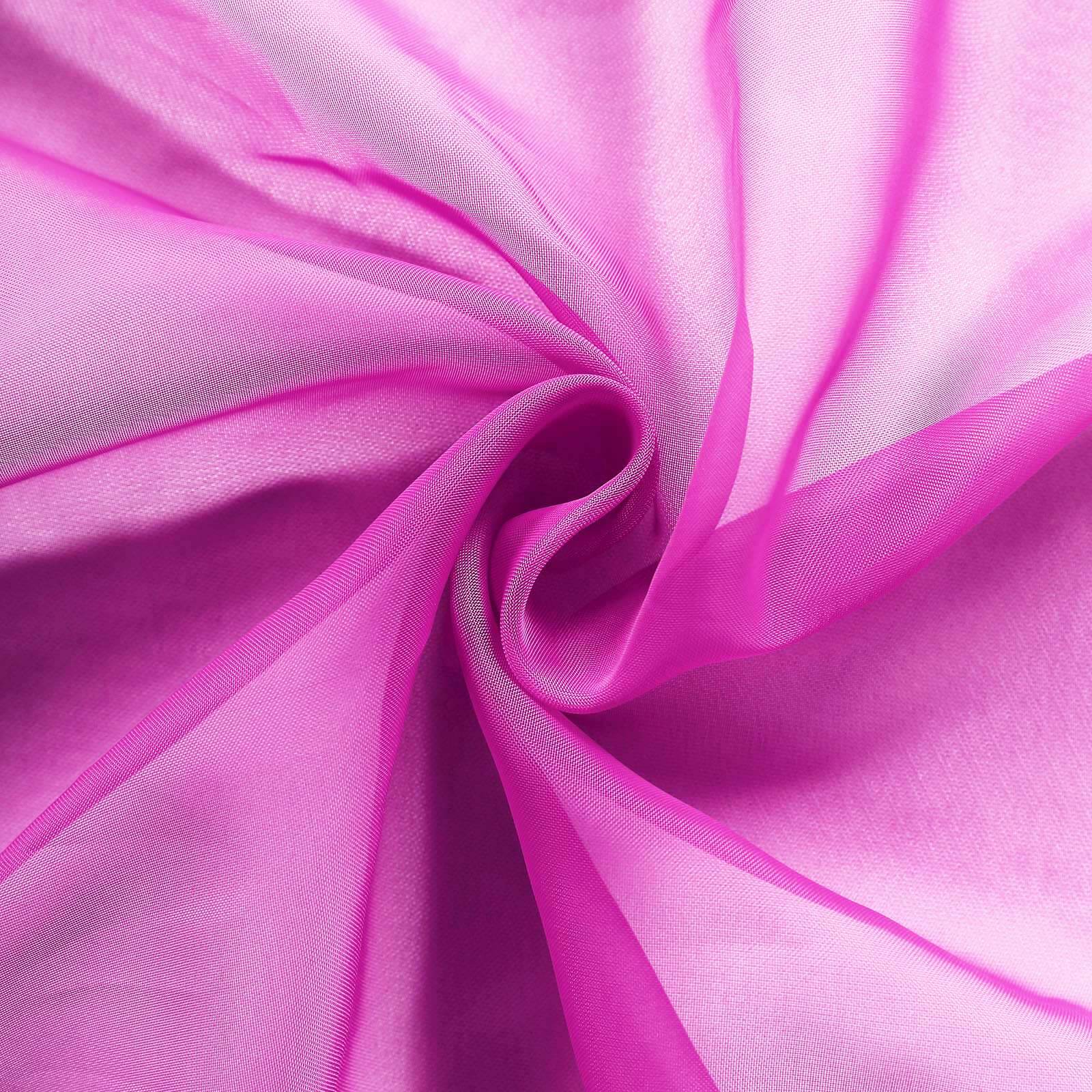 20 Pack Organza Chair Sashes 6"x108" Fuchsia – Reusable Sheer Wedding Chair Bows - Image 6