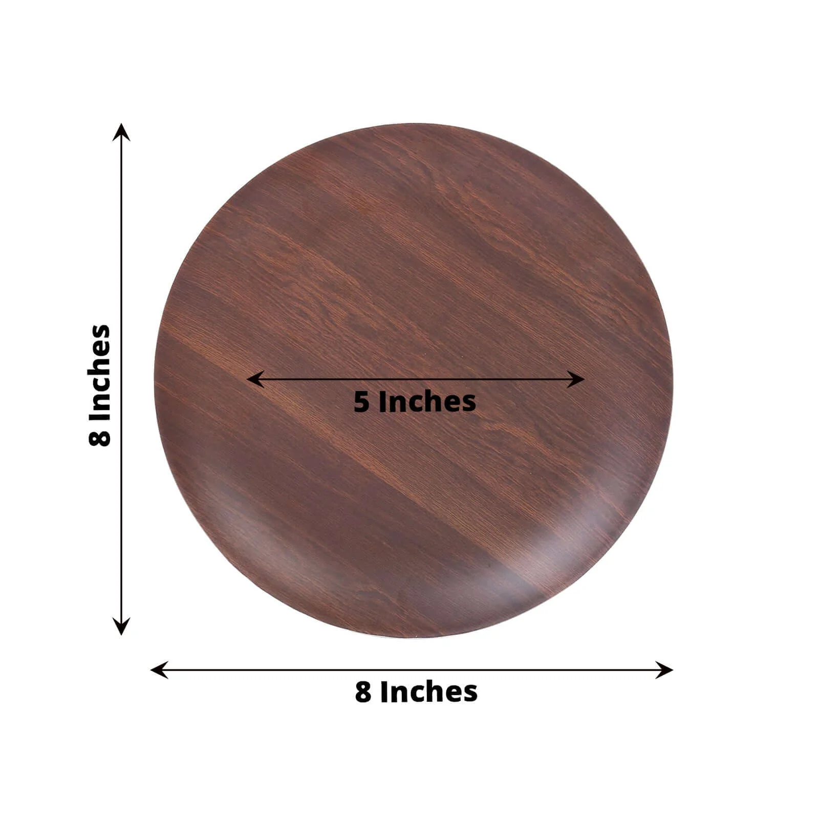 Rustic Brown Farmhouse Heavy Duty Melamine Dessert Plates - Image 3