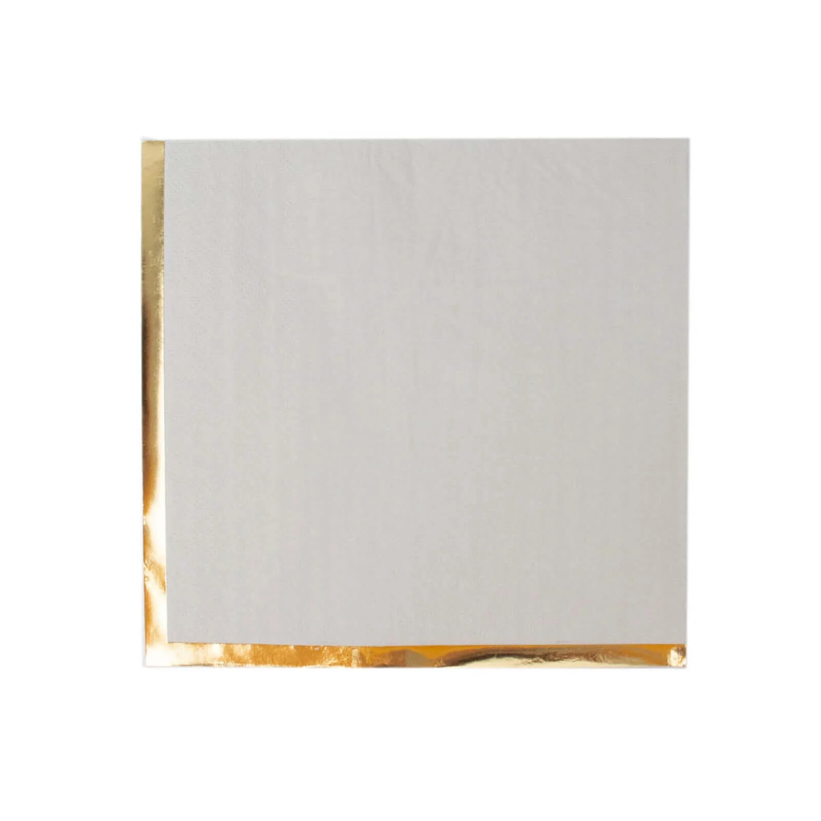 50-Pack Paper Beverage Napkins 2 Ply Gray with Gold Foil Edge 6.5"x6.5" - Soft Disposable Cocktail Napkins - Image 7