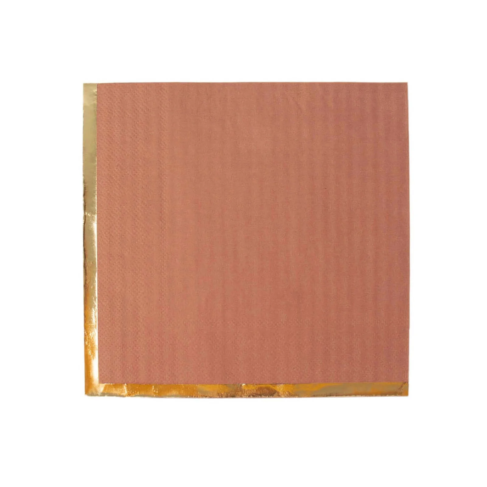 50-Pack Paper Beverage Napkins 2 Ply Terracotta (Rust) with Gold Foil Edge 6.5"x6.5" - Soft Disposable Cocktail Napkins - Image 7