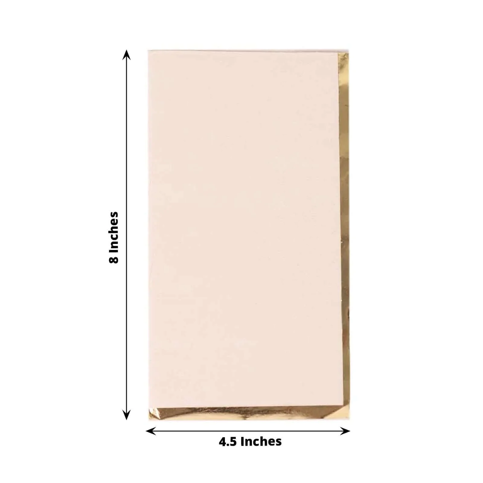 50-Pack Paper Dinner Napkins 2 Ply Blush with Gold Foil Edge - Soft Disposable Napkins - Image 3