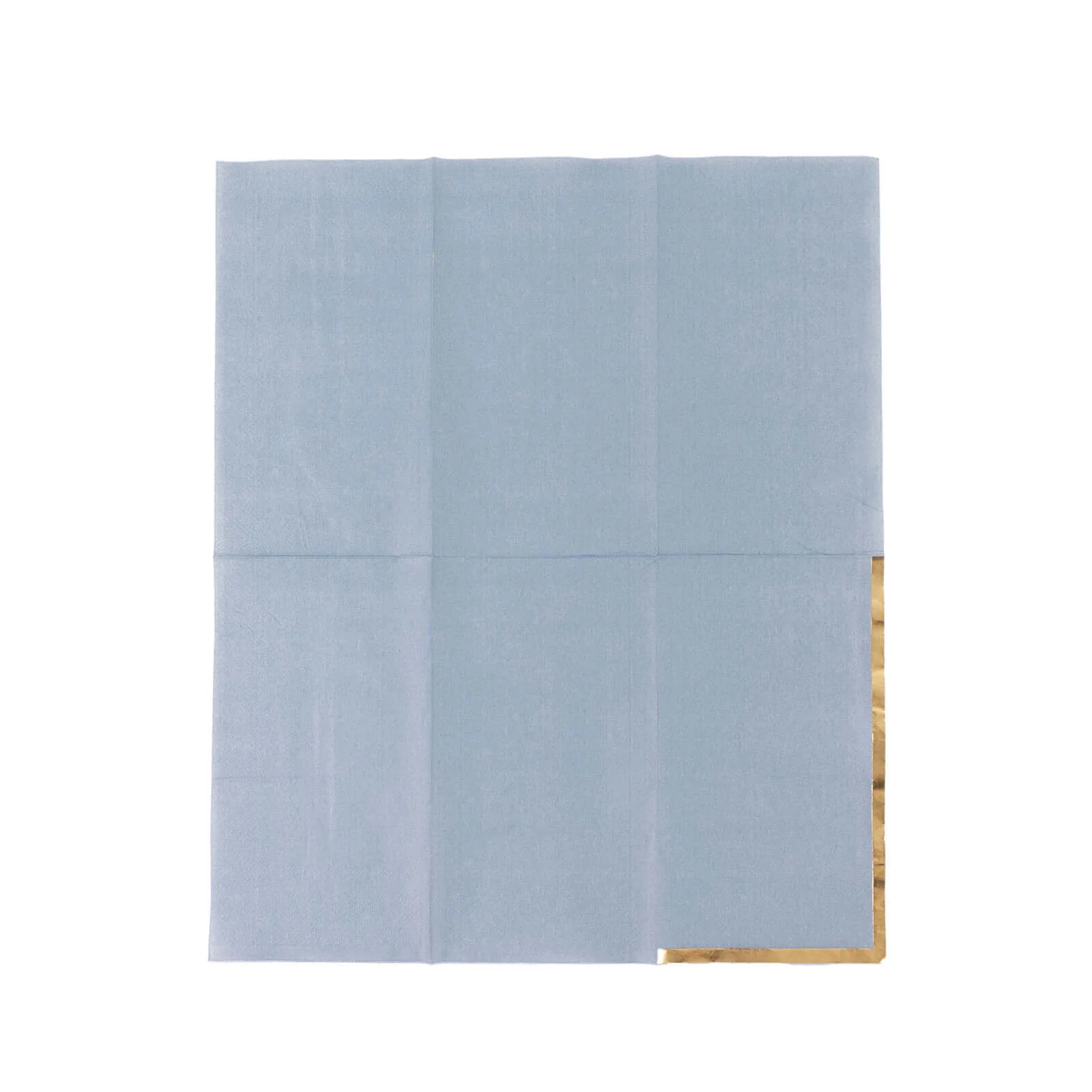 50-Pack Paper Dinner Napkins 2 Ply Dusty Blue with Gold Foil Edge - Soft Disposable Napkins - Image 8