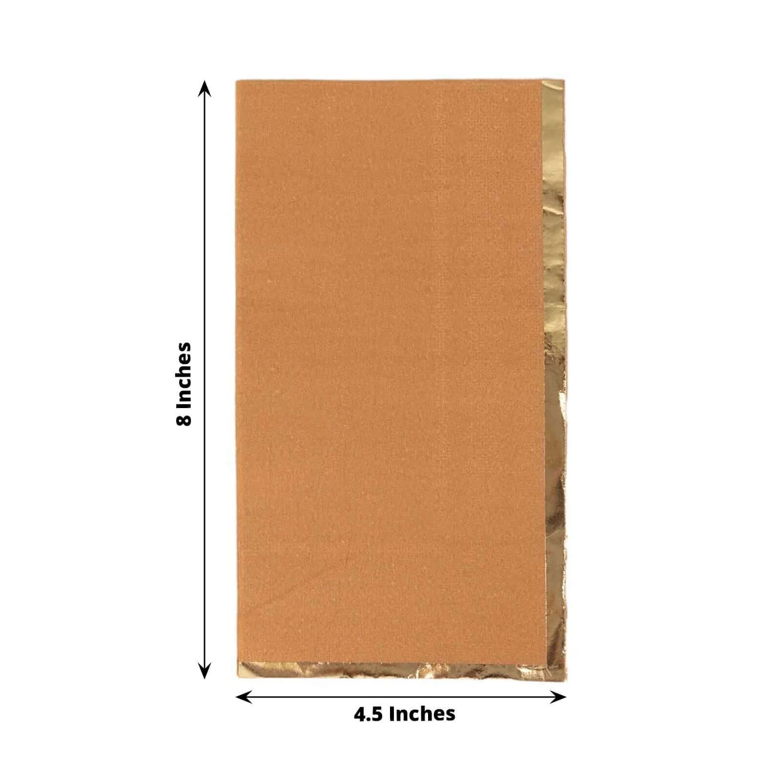 50-Pack Paper Dinner Napkins 2 Ply Terracotta with Gold Foil Edge - Soft Disposable Napkins - Image 3