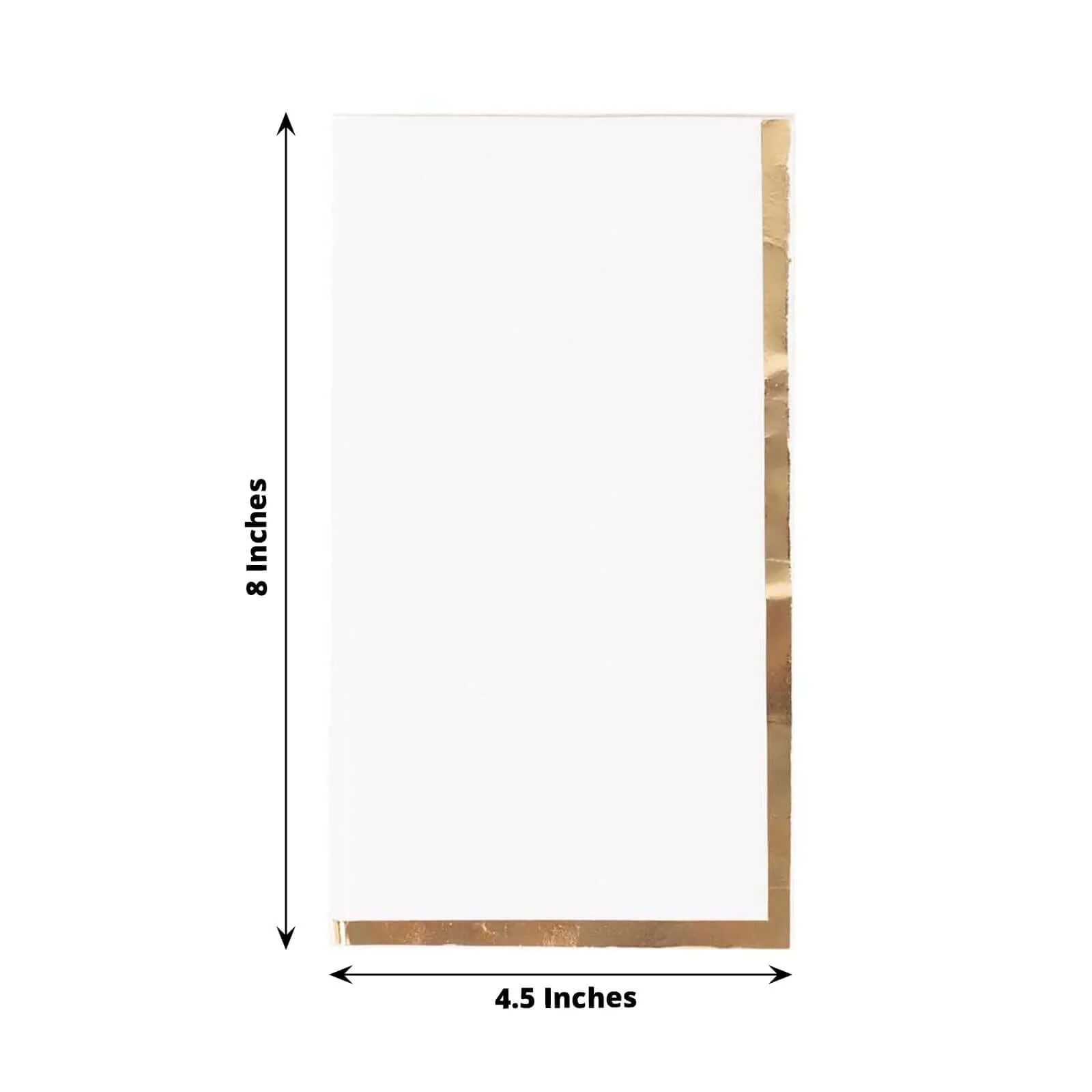 50-Pack Paper Dinner Napkins 2 Ply White with Gold Foil Edge - Soft Disposable Napkins for Events - Image 3