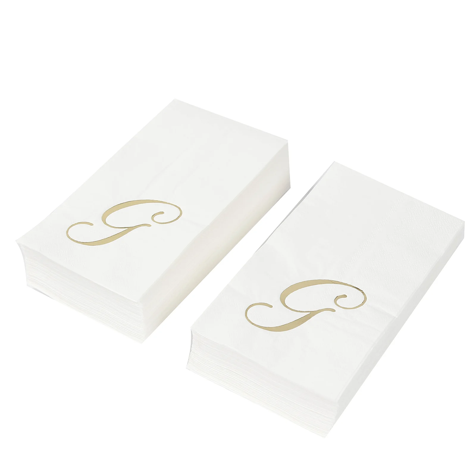 100-Pack Paper Dinner Napkins White with Gold Foil Monogram "G" – 8"x4" Folded, Disposable Party Napkins - Image 7