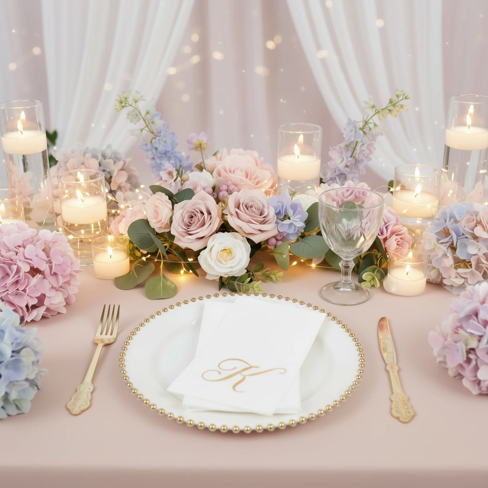 100-Pack Paper Dinner Napkins White with Gold Foil Monogram "K" – 8"x4" Folded, Disposable Party Napkins - Image 7