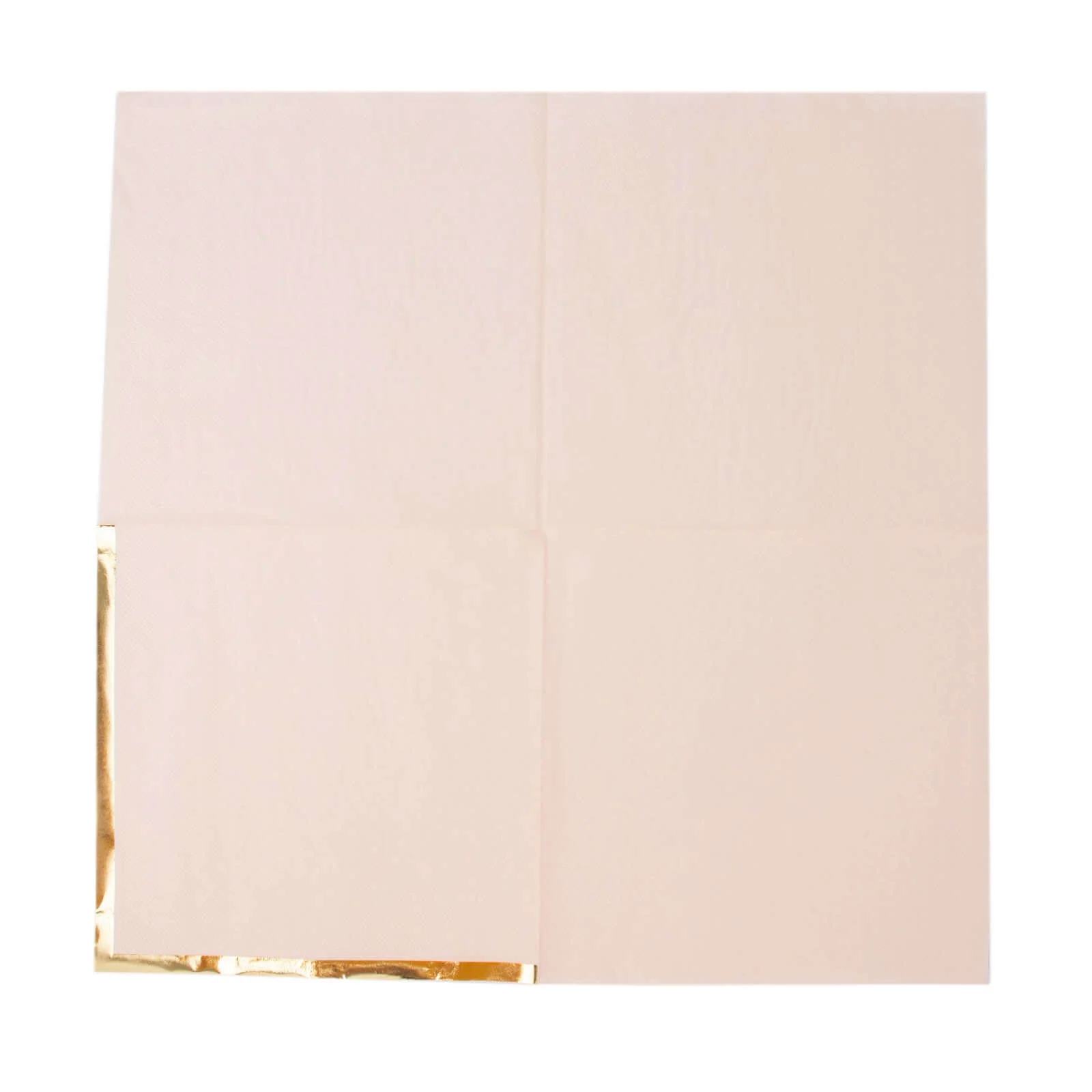 50-Pack Paper Beverage Napkins 2 Ply Blush with Gold Foil Edge 6.5"x6.5" - Soft Disposable Cocktail Napkins - Image 8