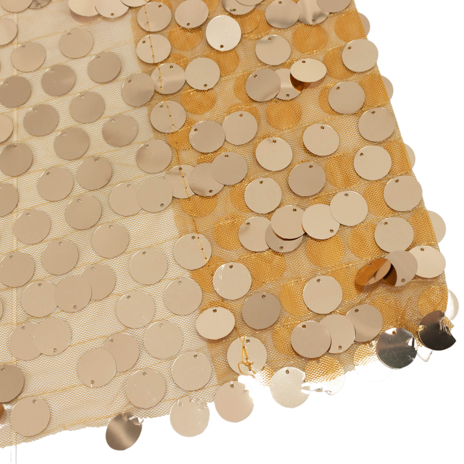 Large Payette Sequin Backdrop Curtain Gold 5ft x 12ft - Big Round Sequin Event Photography Panel with Rod Pocket - Image 5