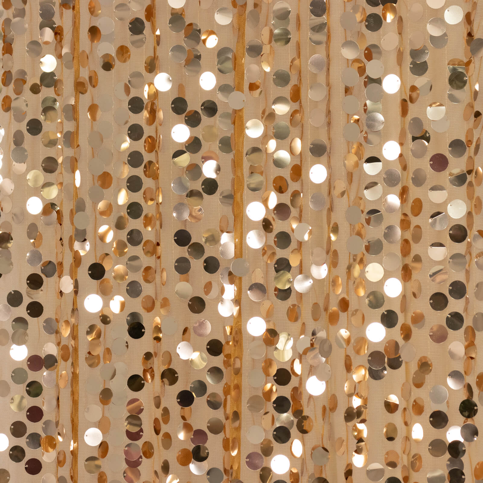 Large Payette Sequin Backdrop Curtain Gold 5ft x 12ft - Big Round Sequin Event Photography Panel with Rod Pocket - Image 6