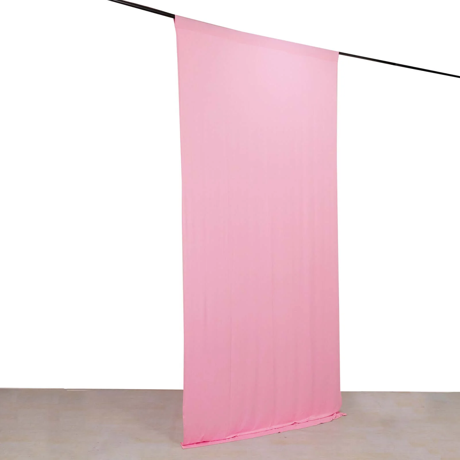 Pink 4-Way Stretch Spandex Backdrop Drape Curtain, Wrinkle Free Event Divider Panel with Rod Pockets - 5ftx10ft