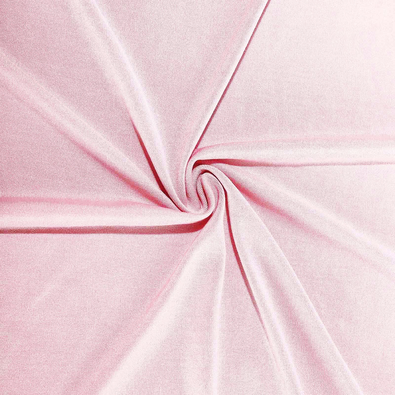 Pink 4-Way Stretch Spandex Backdrop Drape Curtain, Wrinkle Free Event Divider Panel with Rod Pockets - 5ftx10ft - Image 8