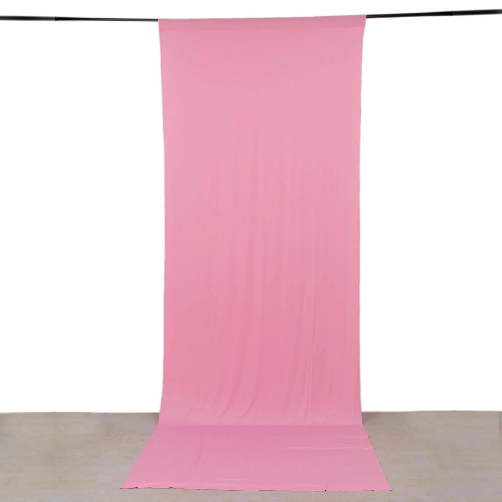 Pink 4-Way Stretch Spandex Backdrop Drape Curtain, Wrinkle Free Event Divider Panel with Rod Pockets - 5ftx14ft - Image 2