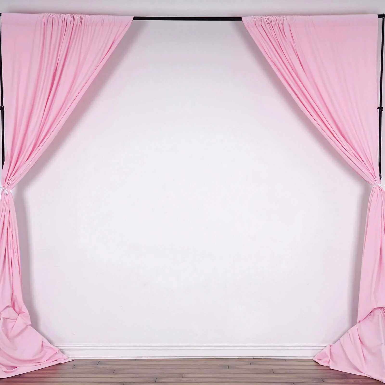 2 Pack 5ftx10ft Pink Scuba Polyester Backdrop Drape Curtains, Durable Flame Resistant Event Divider Panels Wrinkle Free With Rod Pockets - Image 5