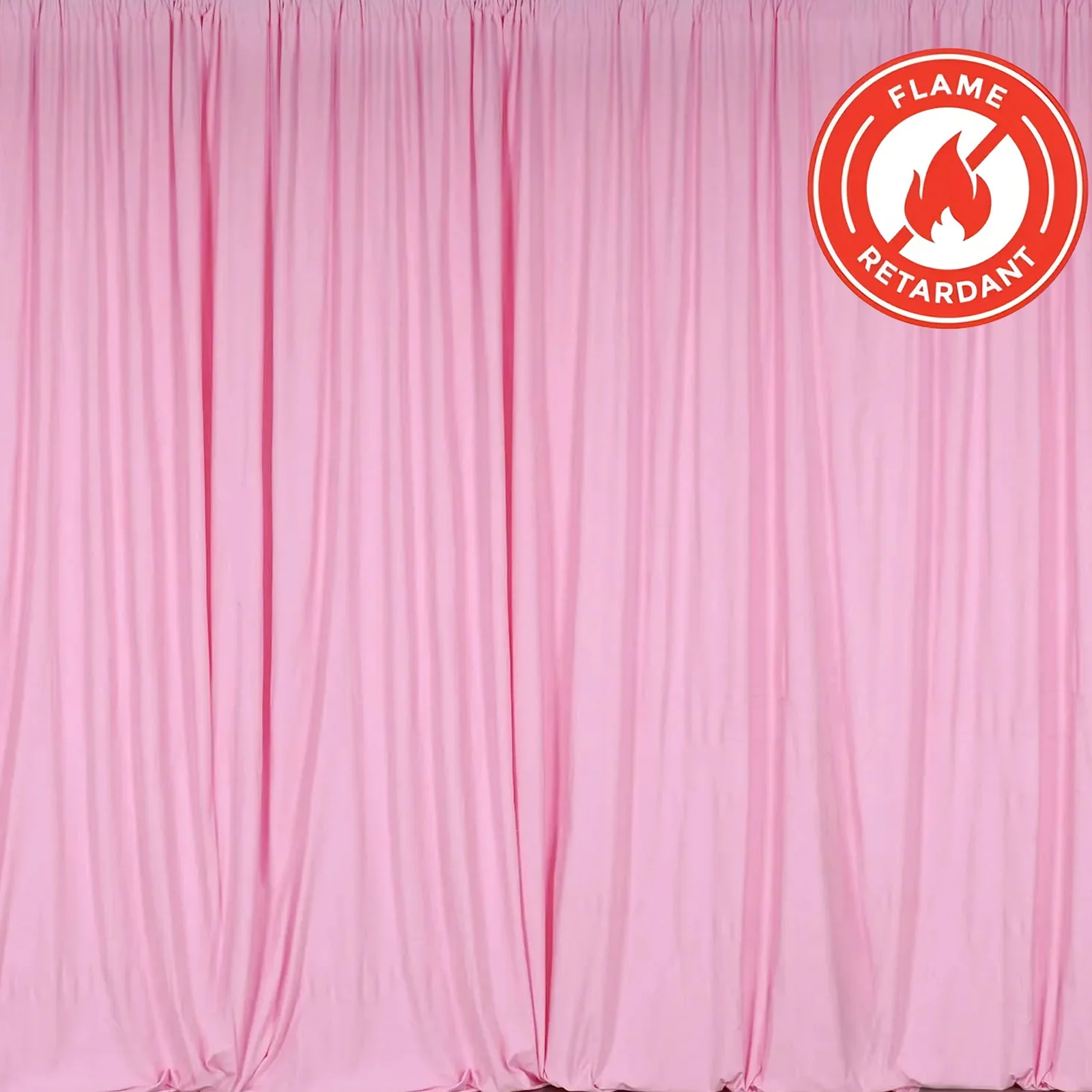 2 Pack 5ftx10ft Pink Scuba Polyester Backdrop Drape Curtains, Durable Flame Resistant Event Divider Panels Wrinkle Free With Rod Pockets - Image 7
