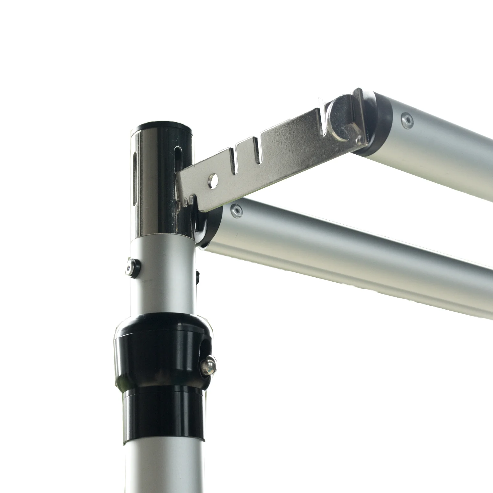 Pipe and Drape Backdrop Stand with Double Cross Bars, Adjustable Silver Aluminum Frame Support System 12ft x 12ft with Heavy Duty Steel Bases - Image 8