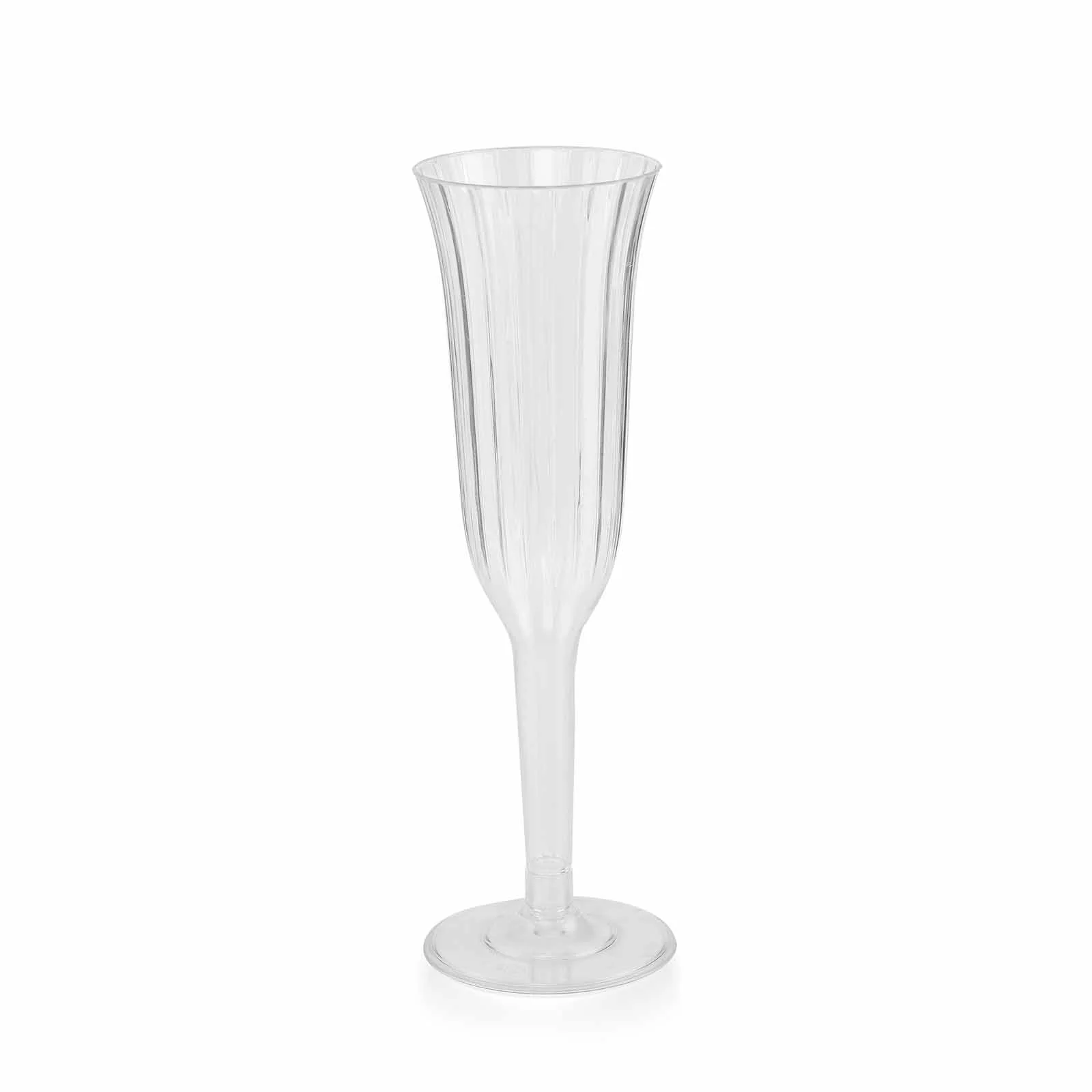 24-Pack Plastic Champagne Flutes 6oz Clear Flared Design - Disposable Glasses with Detachable Base - Image 7
