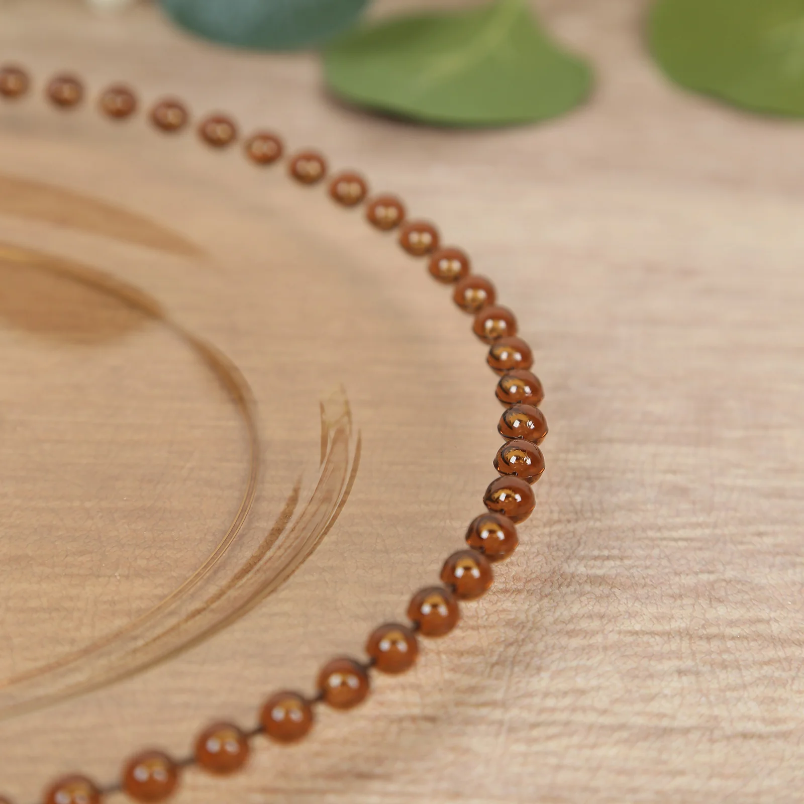10 Pack Plastic Dessert Appetizer Plates in Amber Gold with Beaded Rim, Disposable Round Salad Party Plates 8" - Image 7