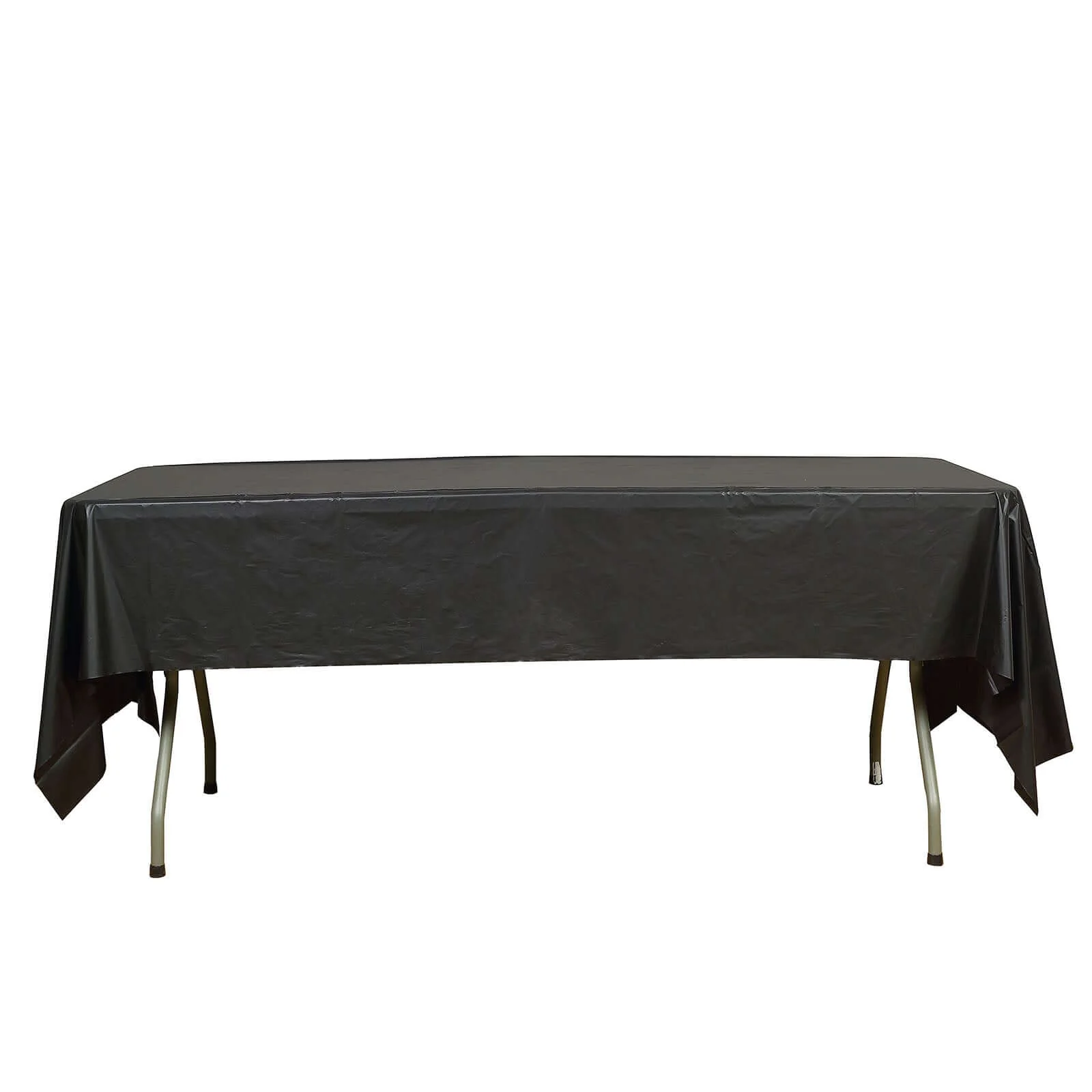 5-Pack Plastic Table Covers 54"x108" Black Rectangle - PVC Waterproof Disposable Tablecloths - Image 7