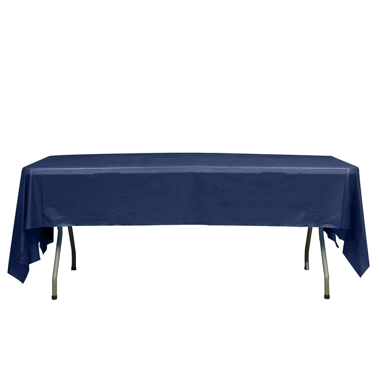 5-Pack Plastic Table Covers 54"x108" Navy Blue Rectangle - PVC Waterproof Disposable Tablecloths - Image 7