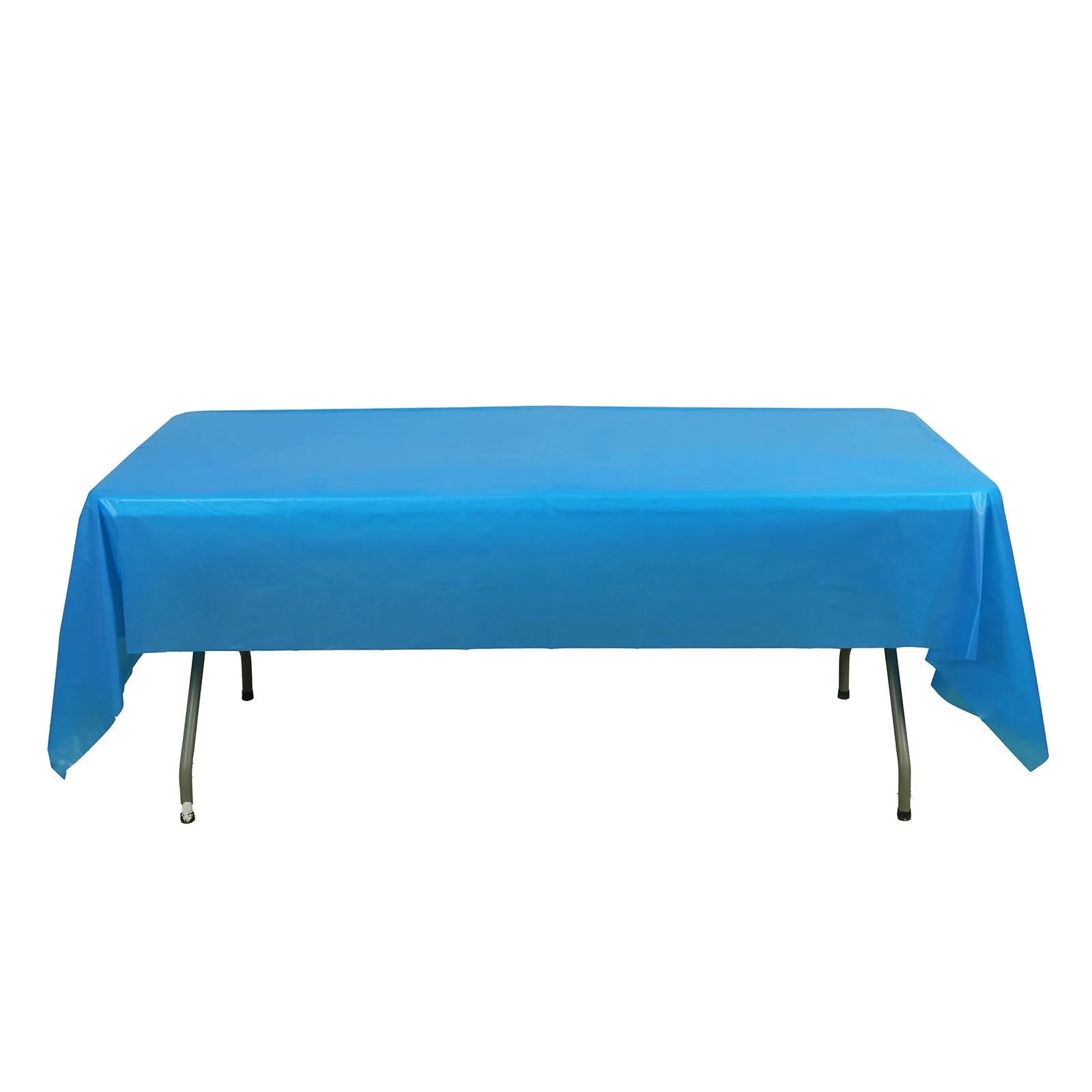 5-Pack Plastic Table Covers 54"x108" Royal Blue Rectangle - PVC Waterproof Disposable Tablecloths - Image 6