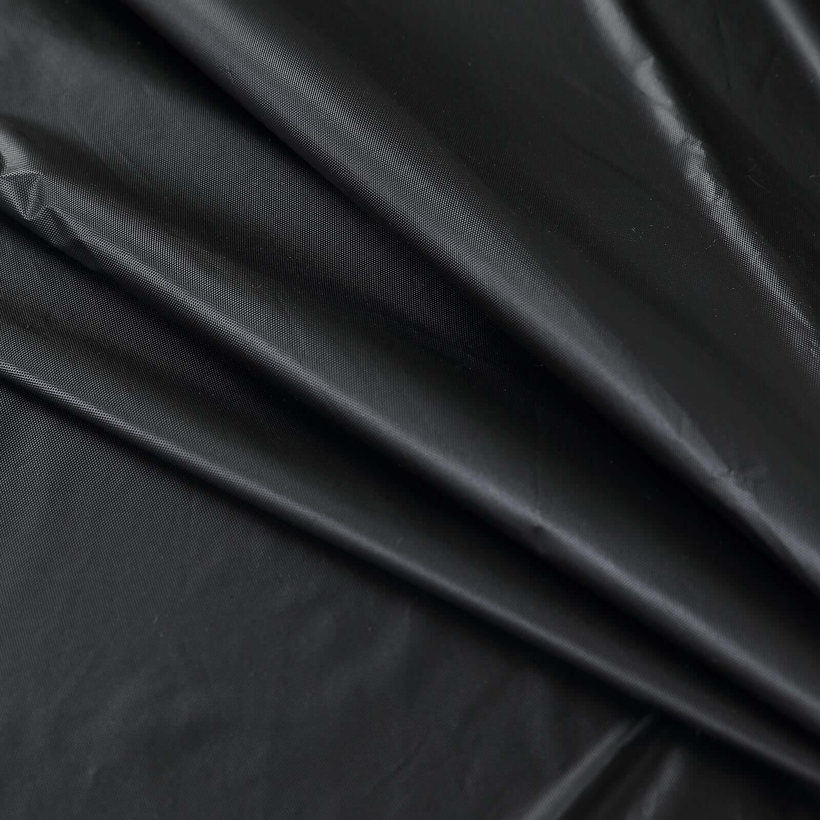 5-Pack Plastic Table Covers 84" Black Round - PVC Waterproof Disposable Covers - Image 8
