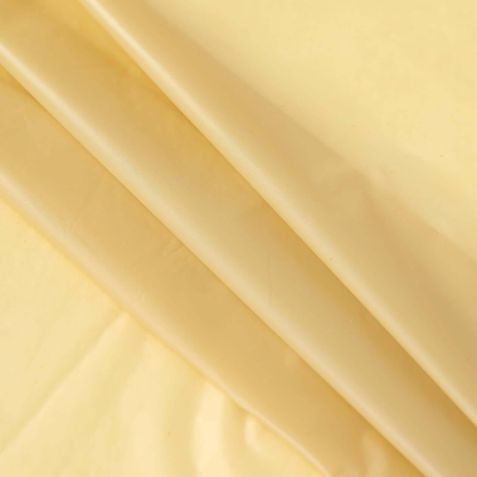 5-Pack Plastic Table Covers 84" Gold Round - PVC Waterproof Disposable Covers - Image 8