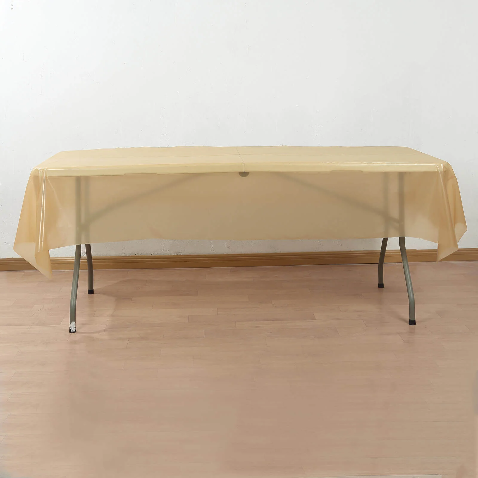 Plastic Table Cover Roll 54"x300ft Gold with Slide Cutter - Cuts Up to 36 Rectangle 8ft Disposable Tablecloths - Image 5