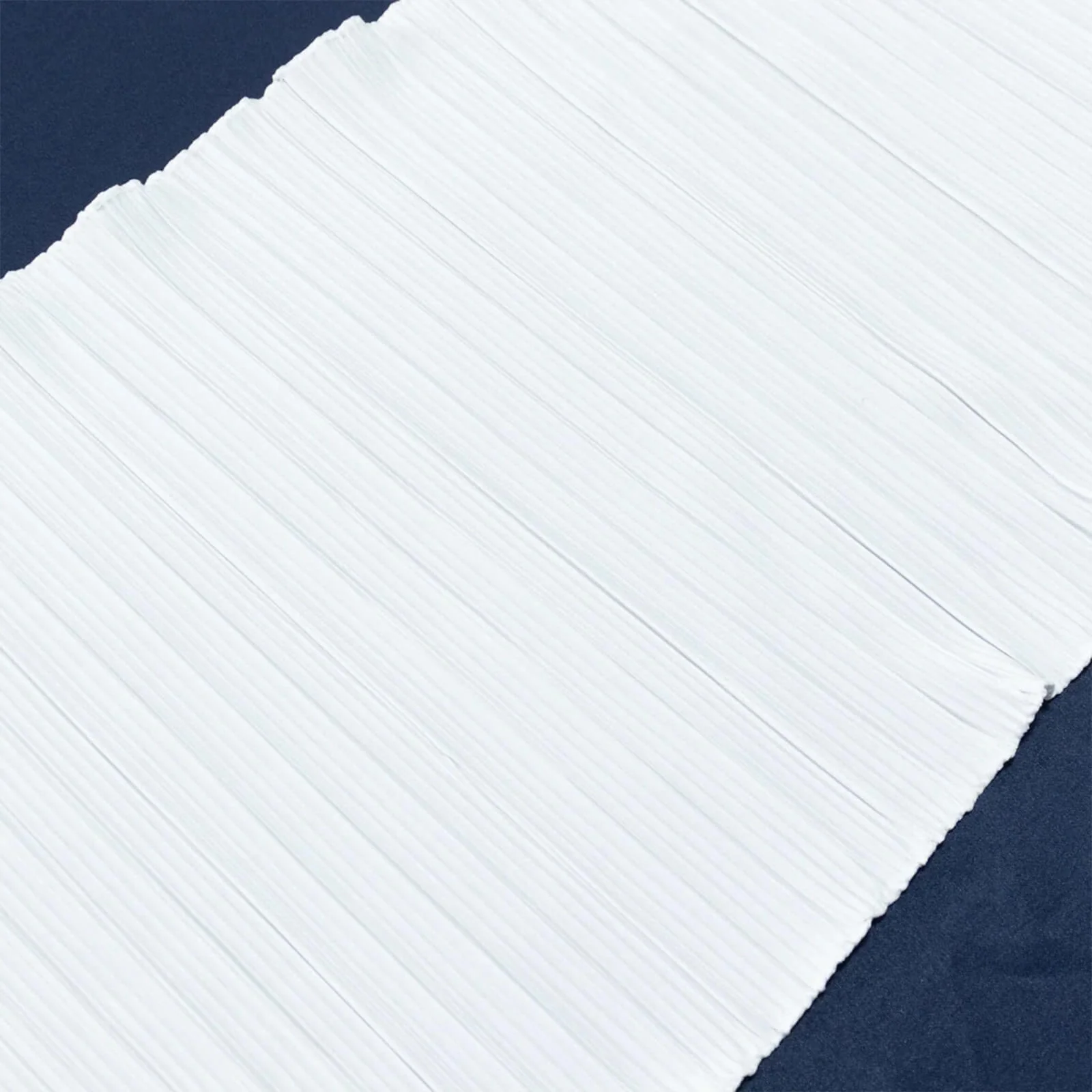 Scuba Table Runner 12" x 108" White Accordion Pleated – Wrinkle Free & Stain Resistant Textured Table Accent - Image 8