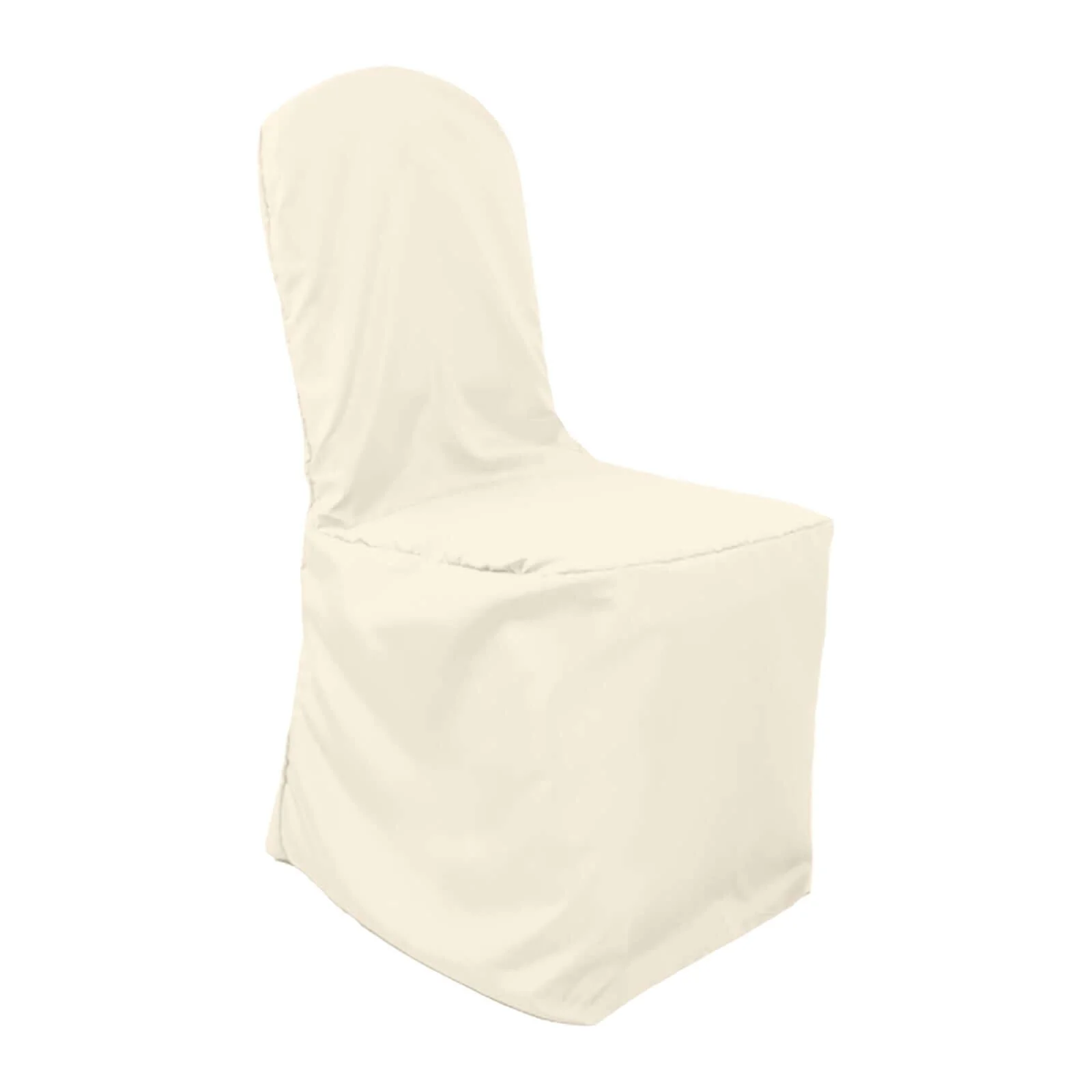 Polyester Banquet Chair Cover Beige - Reusable Stain-Resistant Slipcover - Image 7
