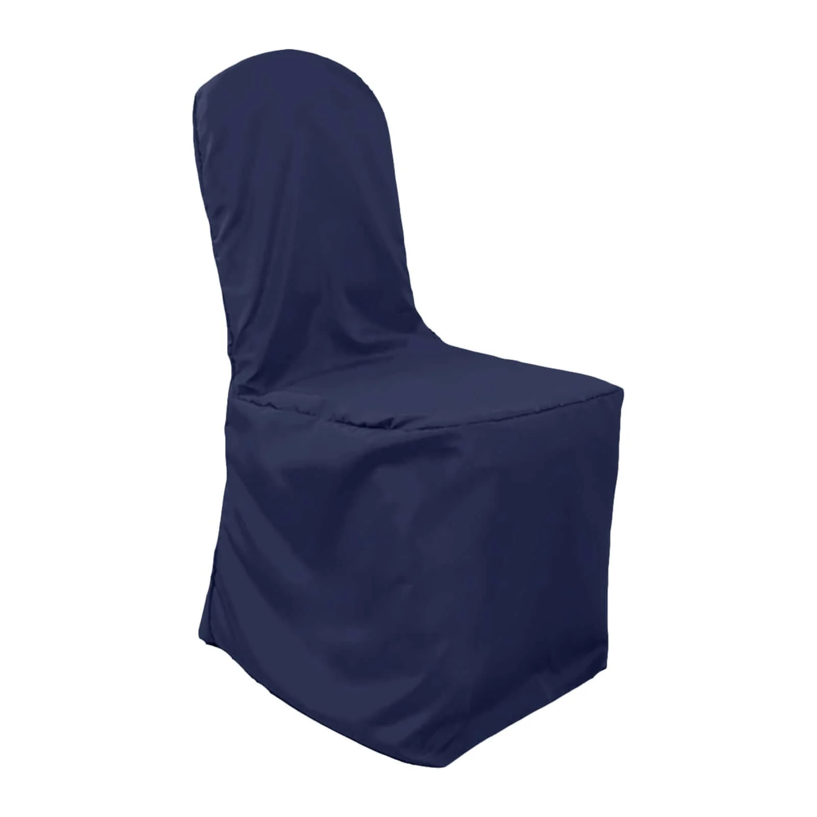 Polyester Banquet Chair Cover Navy Blue - Reusable Stain-Resistant Slipcover - Image 7