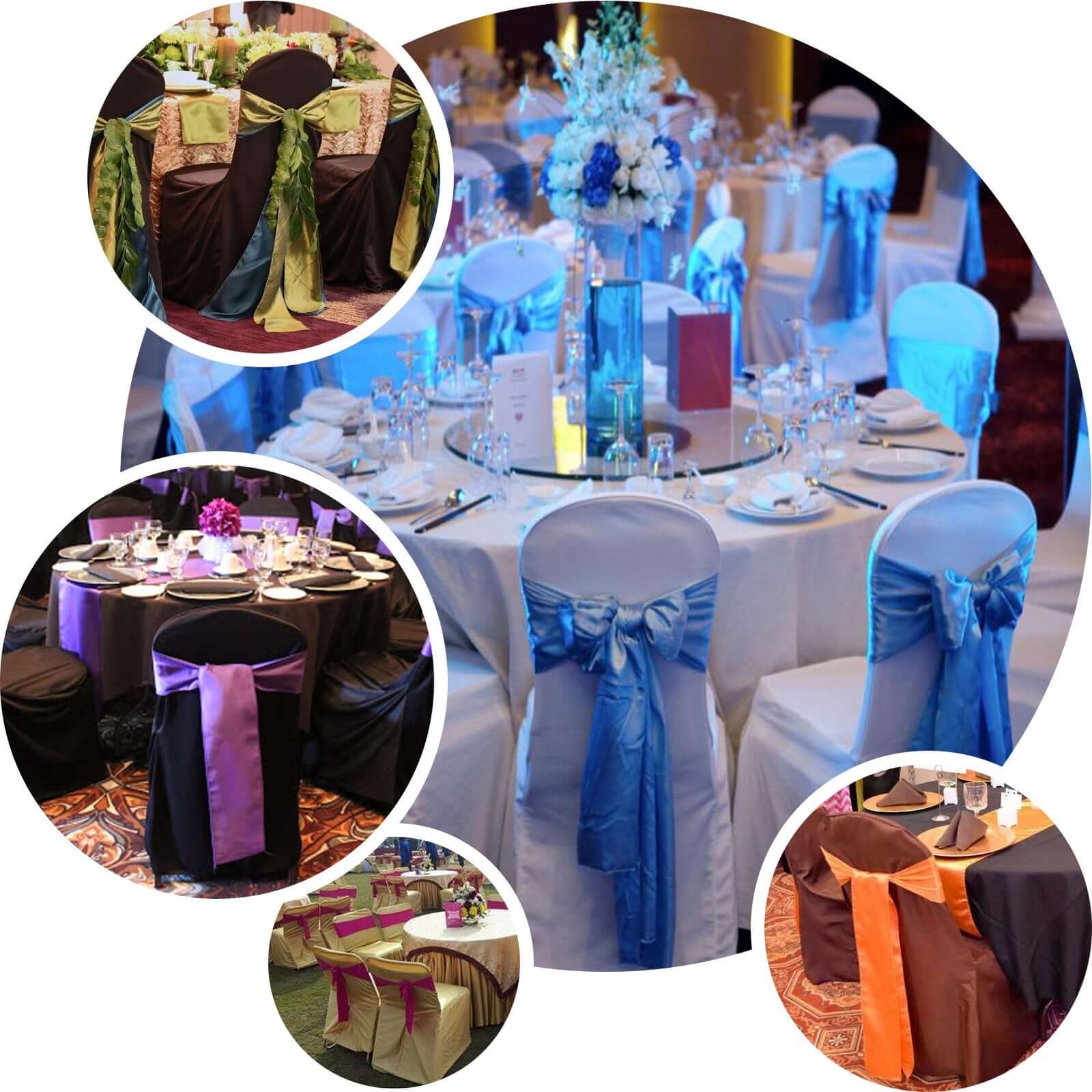 Polyester Banquet Chair Cover Royal Blue - Reusable Stain-Resistant Slipcover - Image 5