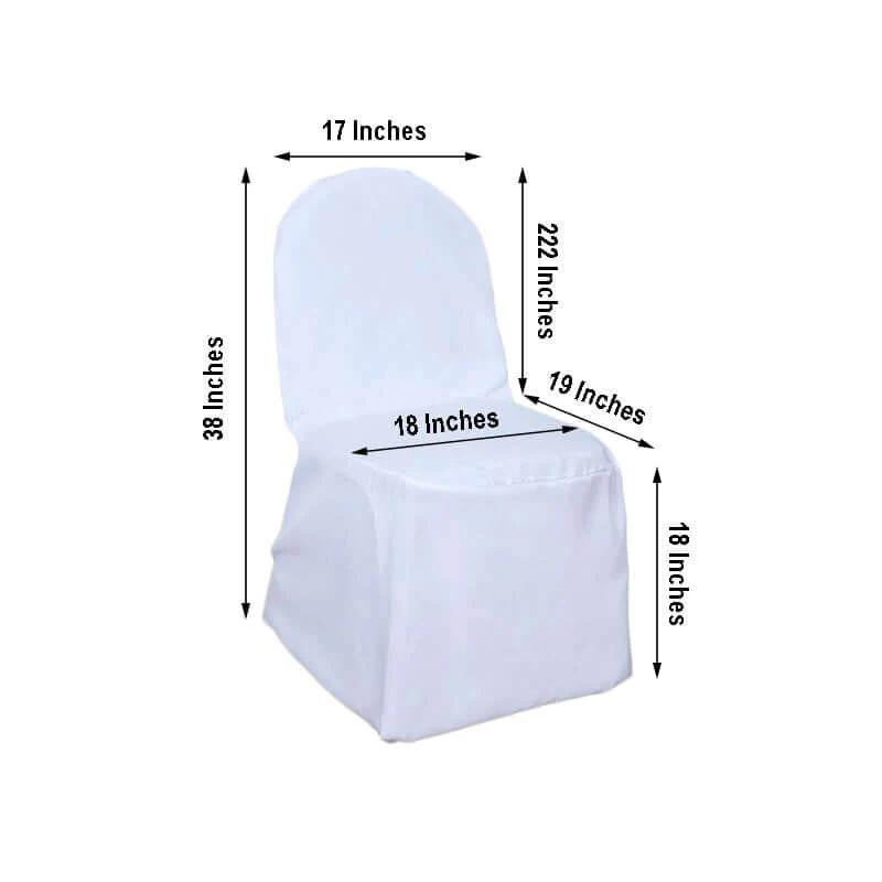 Polyester Banquet Chair Cover White - Reusable Stain-Resistant Slip-On Design - Image 3