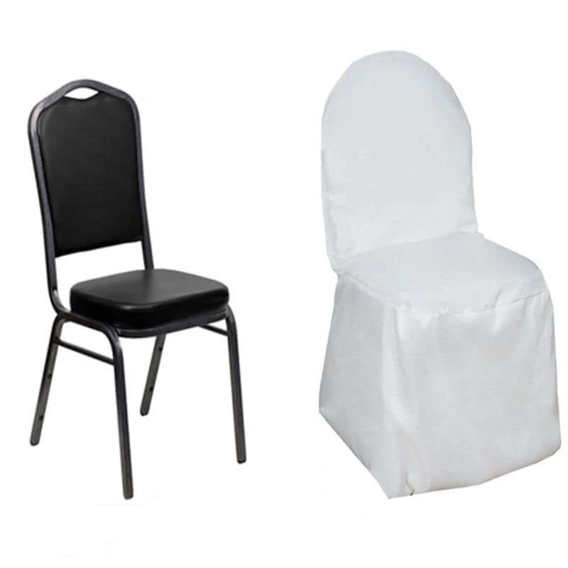 Polyester Banquet Chair Cover White - Reusable Stain-Resistant Slip-On Design - Image 7