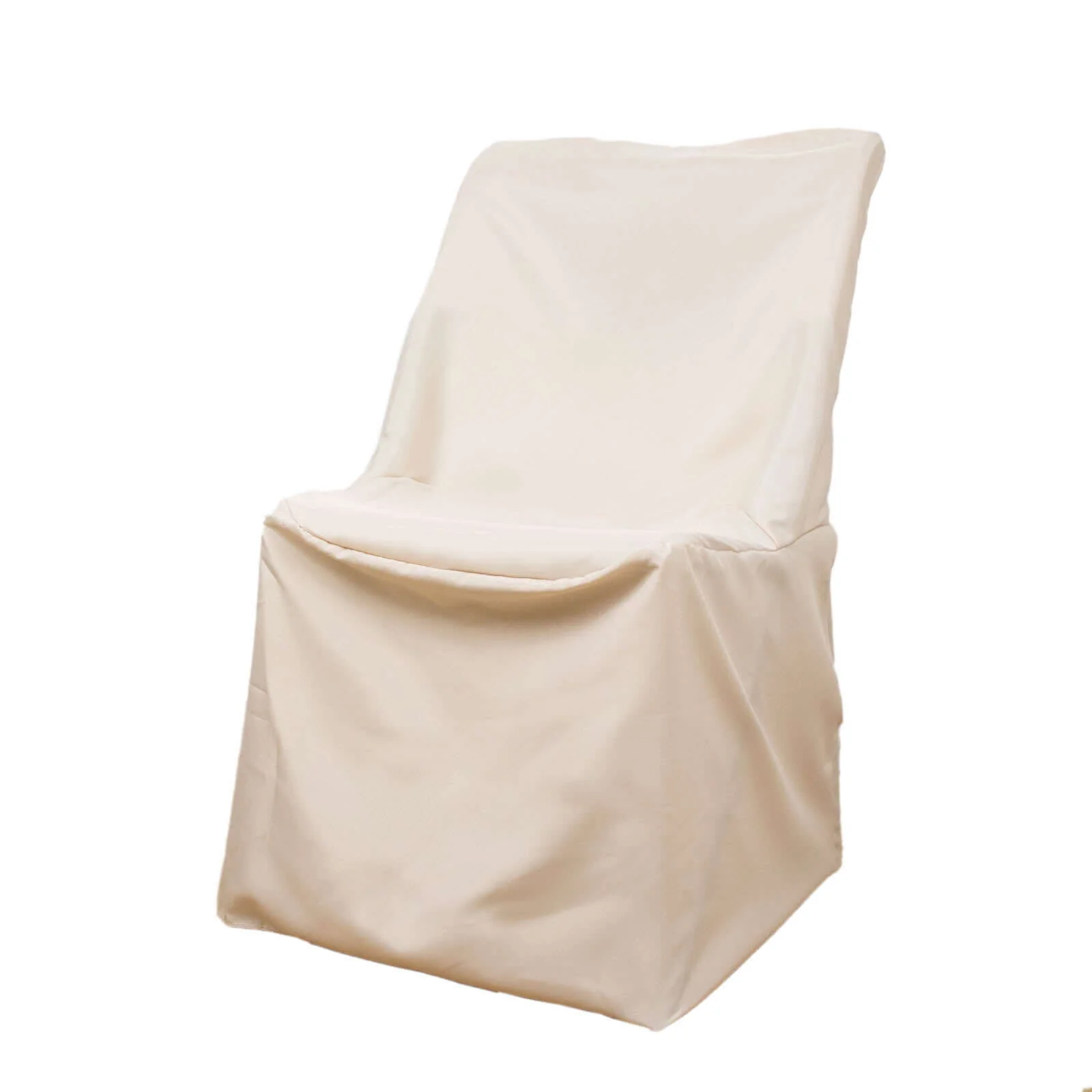 Polyester Folding Chair Cover Beige for Lifetime Chairs - Durable Reusable Slipcover - Image 7