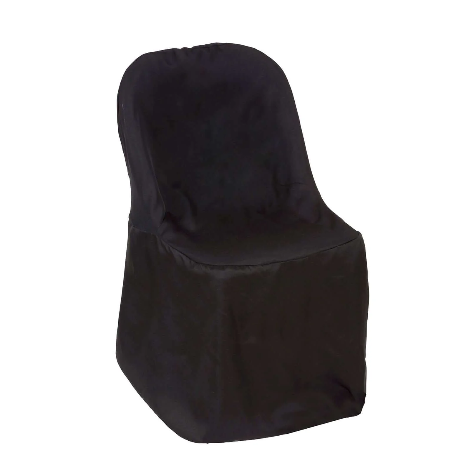 Polyester Folding Chair Cover Black - Reusable & Stain Resistant Slip On Cover