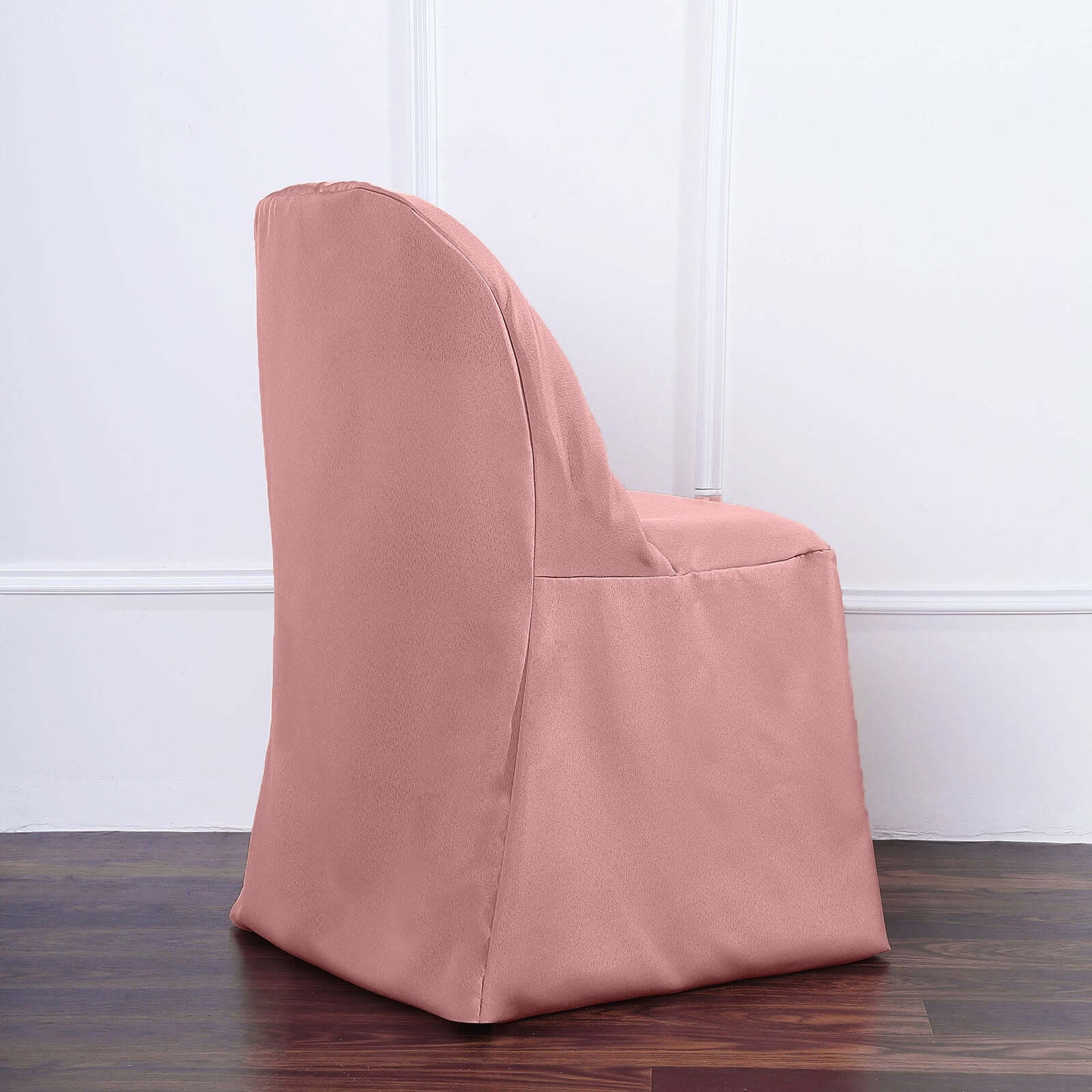 Polyester Folding Chair Cover Dusty Rose - Reusable Stain-Resistant Slipcover - Image 6