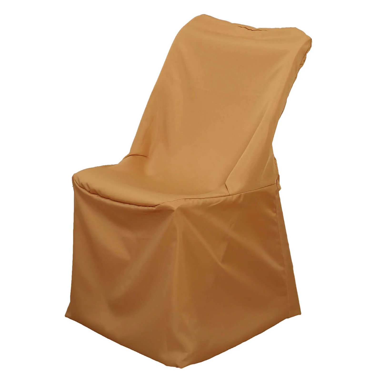 Polyester Folding Chair Cover Gold for Lifetime Chairs - Durable Reusable Slip-On Design for Events - Image 7