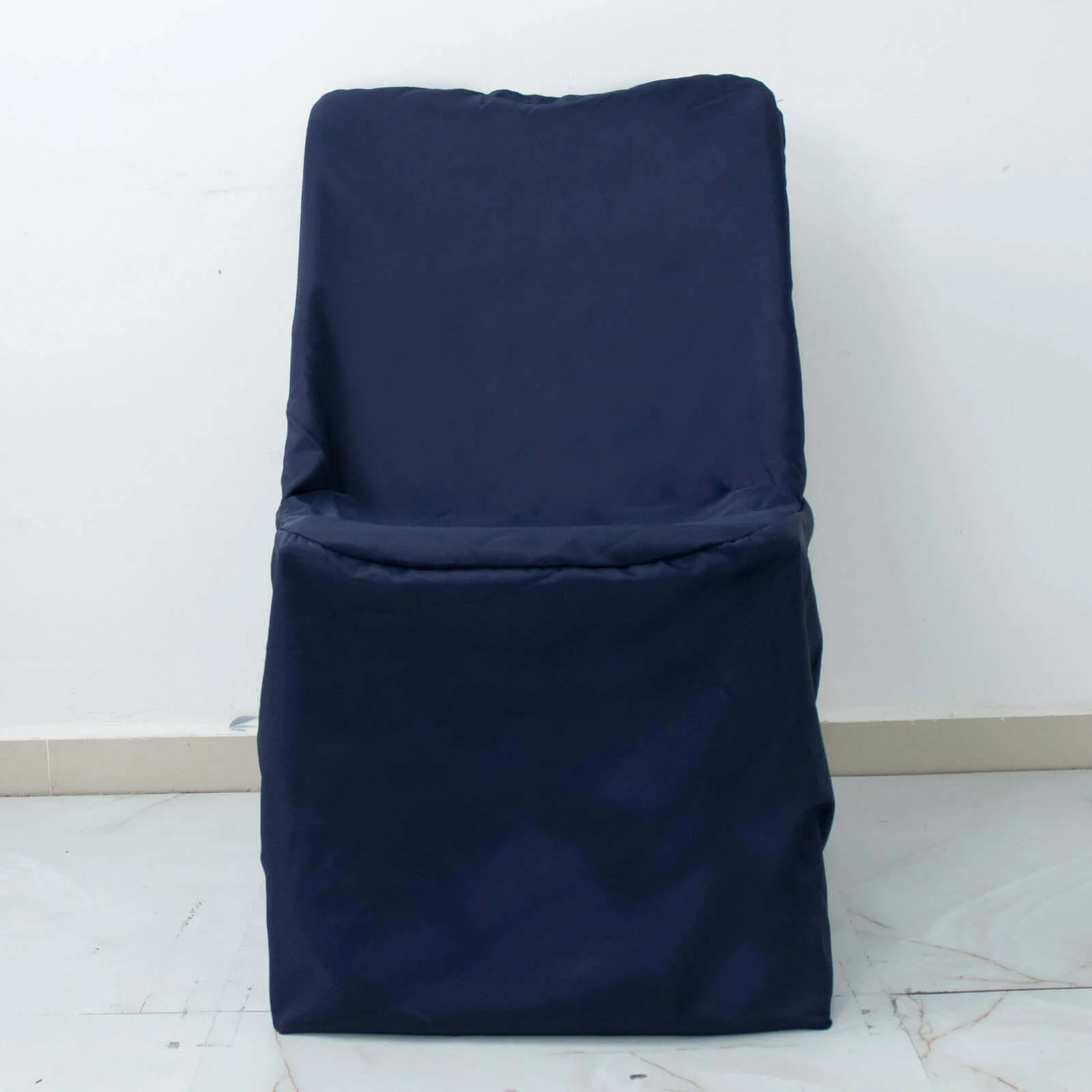 Polyester Folding Chair Cover Navy Blue for Lifetime Chairs - Durable Reusable Slipcover - Image 8