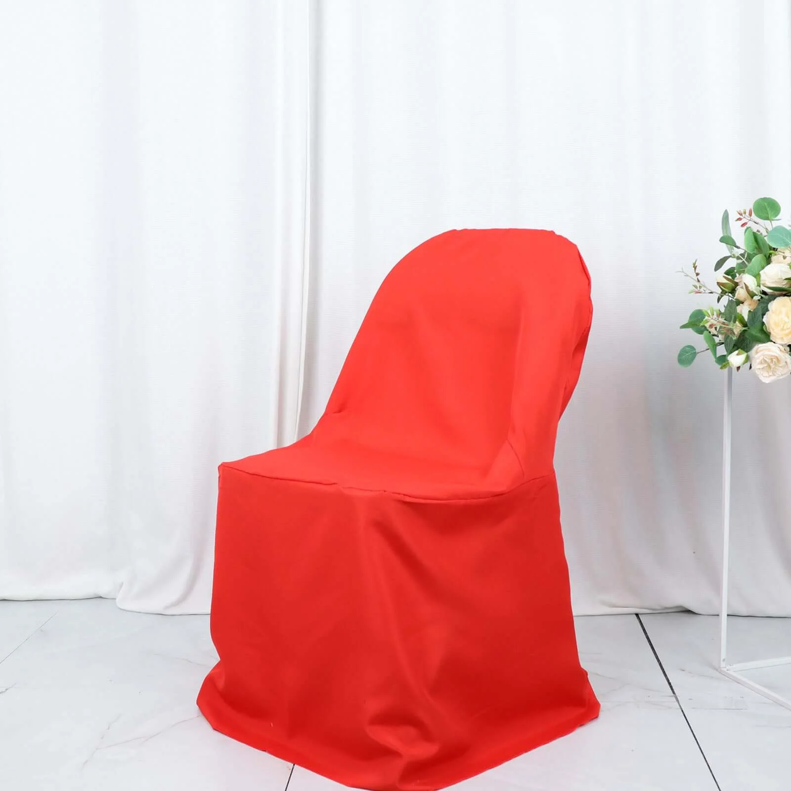 Polyester Folding Chair Cover Red - Reusable Stain-Resistant Slipcover - Image 6