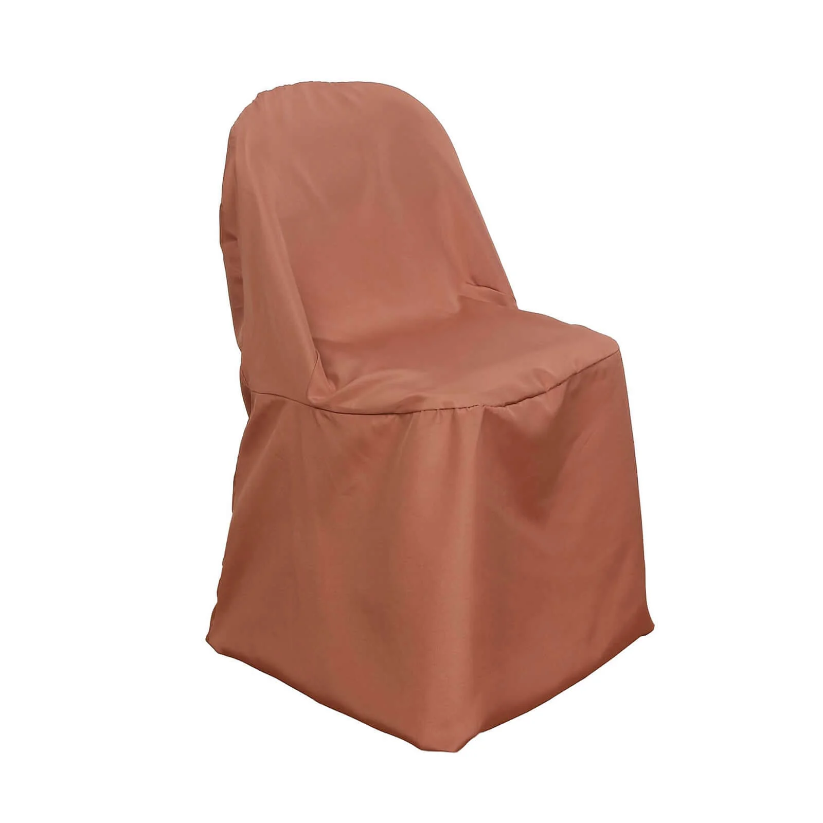 Polyester Folding Chair Cover Terracotta (Rust) - Reusable Stain-Resistant Slipcover - Image 7