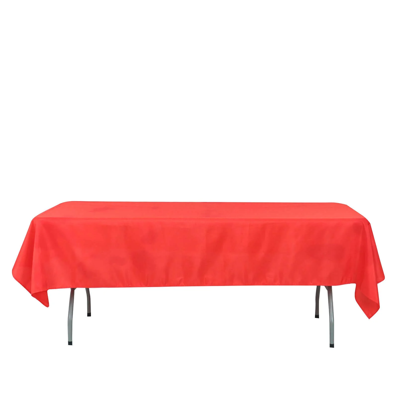 Polyester Rectangle Tablecloth 54"x96" Red - Linen Texture Table Cover - Image 6