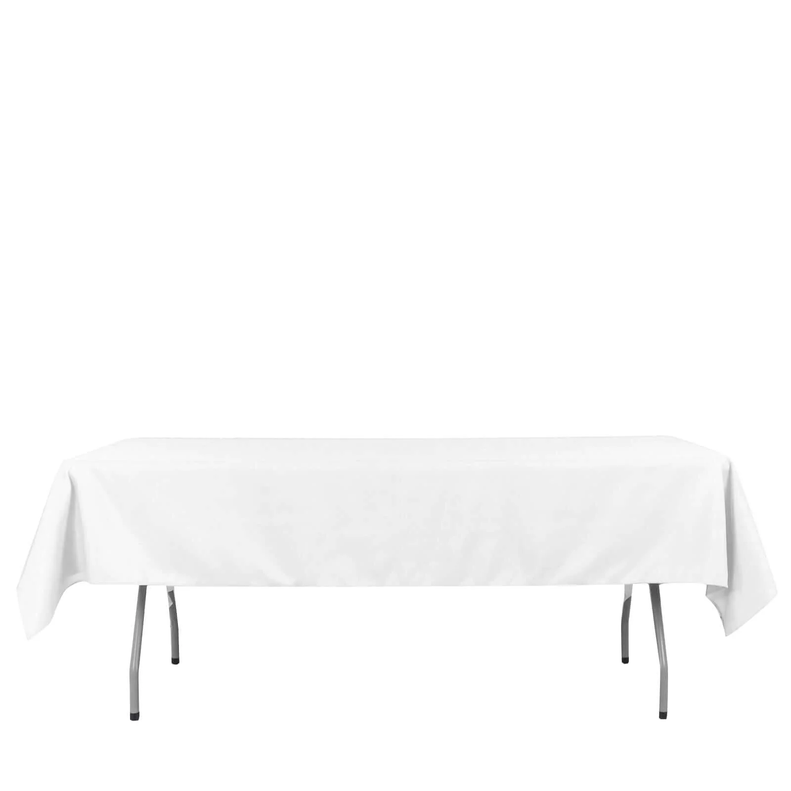 Polyester Rectangle Tablecloth 54"x96" White - Linen Texture Chic Decor for Casual Dining - Image 6