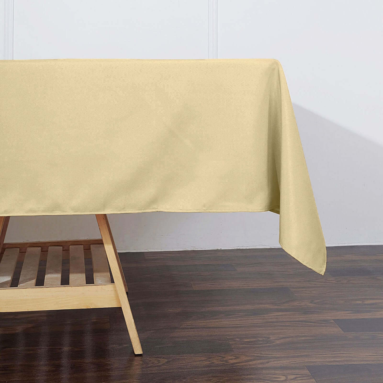 Polyester Rectangle Tablecloth 60"x102" Champagne - Wrinkle-Resistant Finish - Image 7