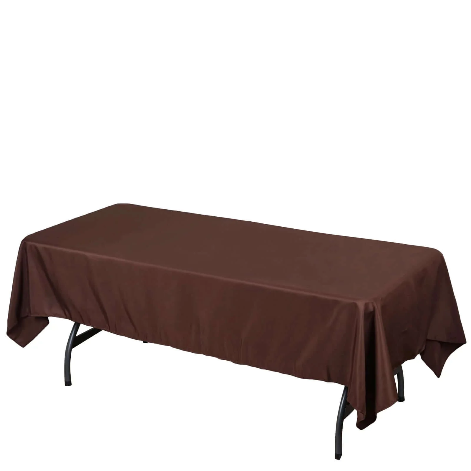 Polyester Rectangle Tablecloth 60"x102" Chocolate - Wrinkle-Resistant Finish - Image 6