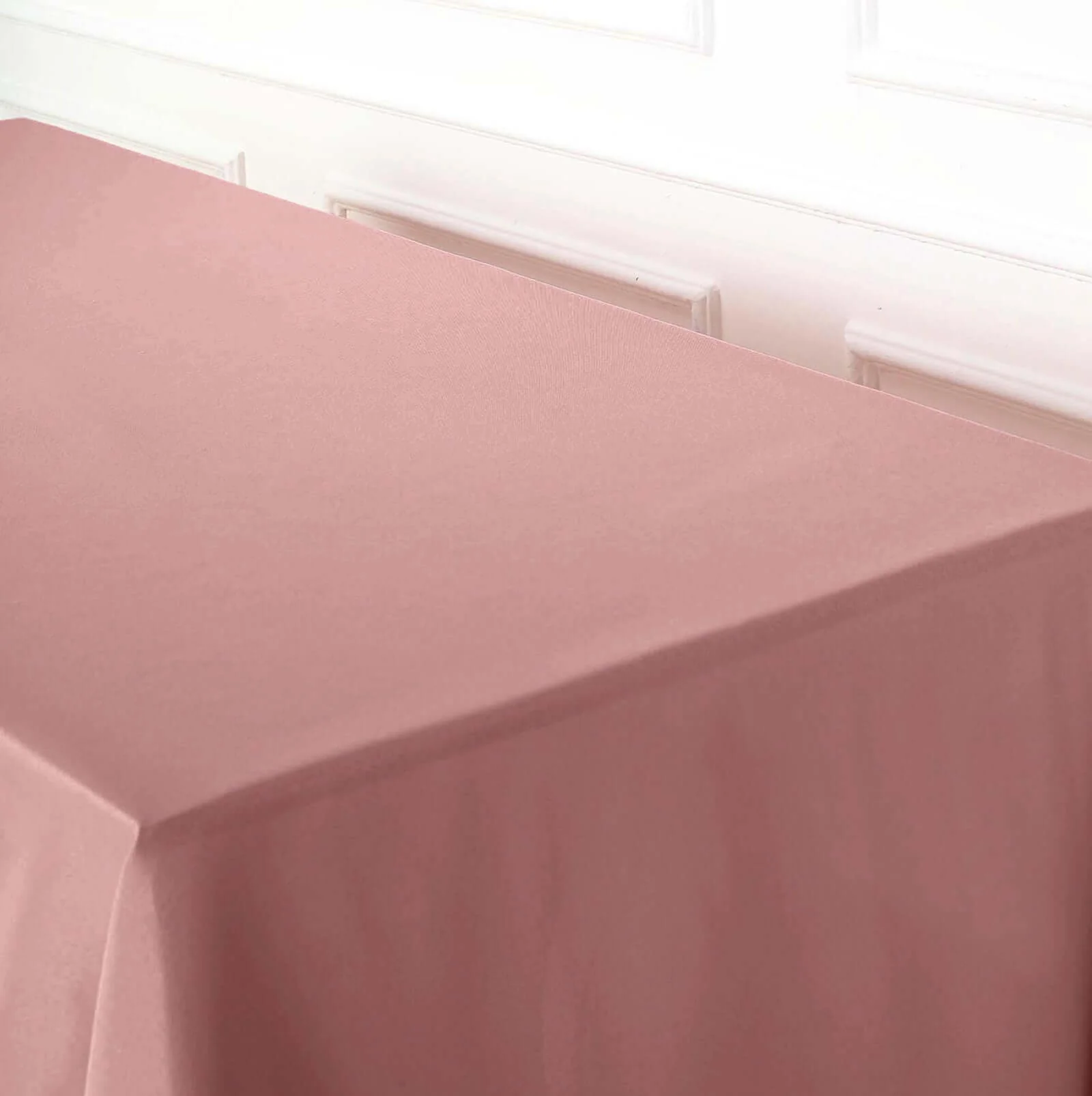 Polyester Rectangle Tablecloth 60"x102" Dusty Rose - Wrinkle-Resistant Finish - Image 7