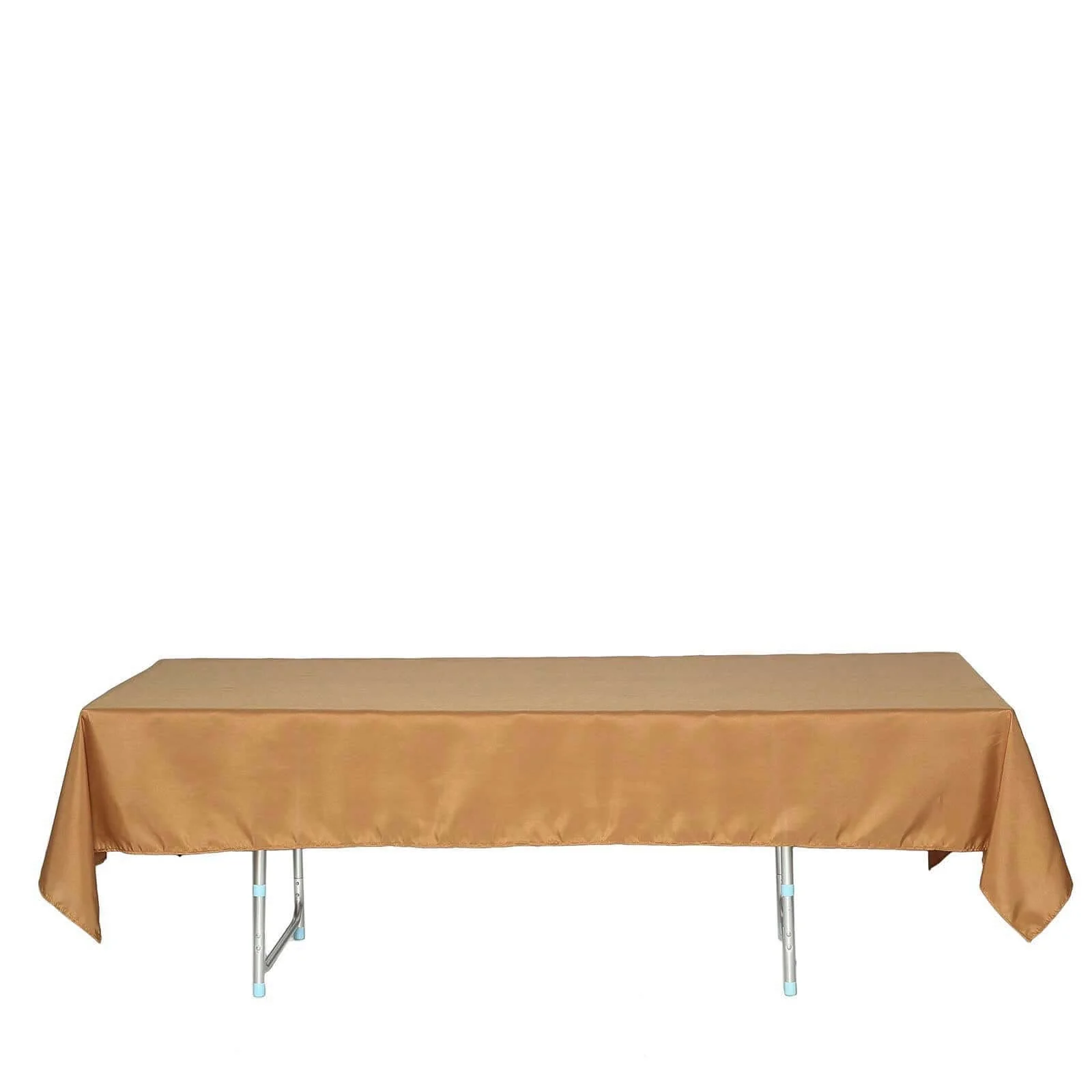 Polyester Rectangle Tablecloth 60"x102" Gold with Wrinkle-Resistant Finish - Ideal for Parties - Image 5