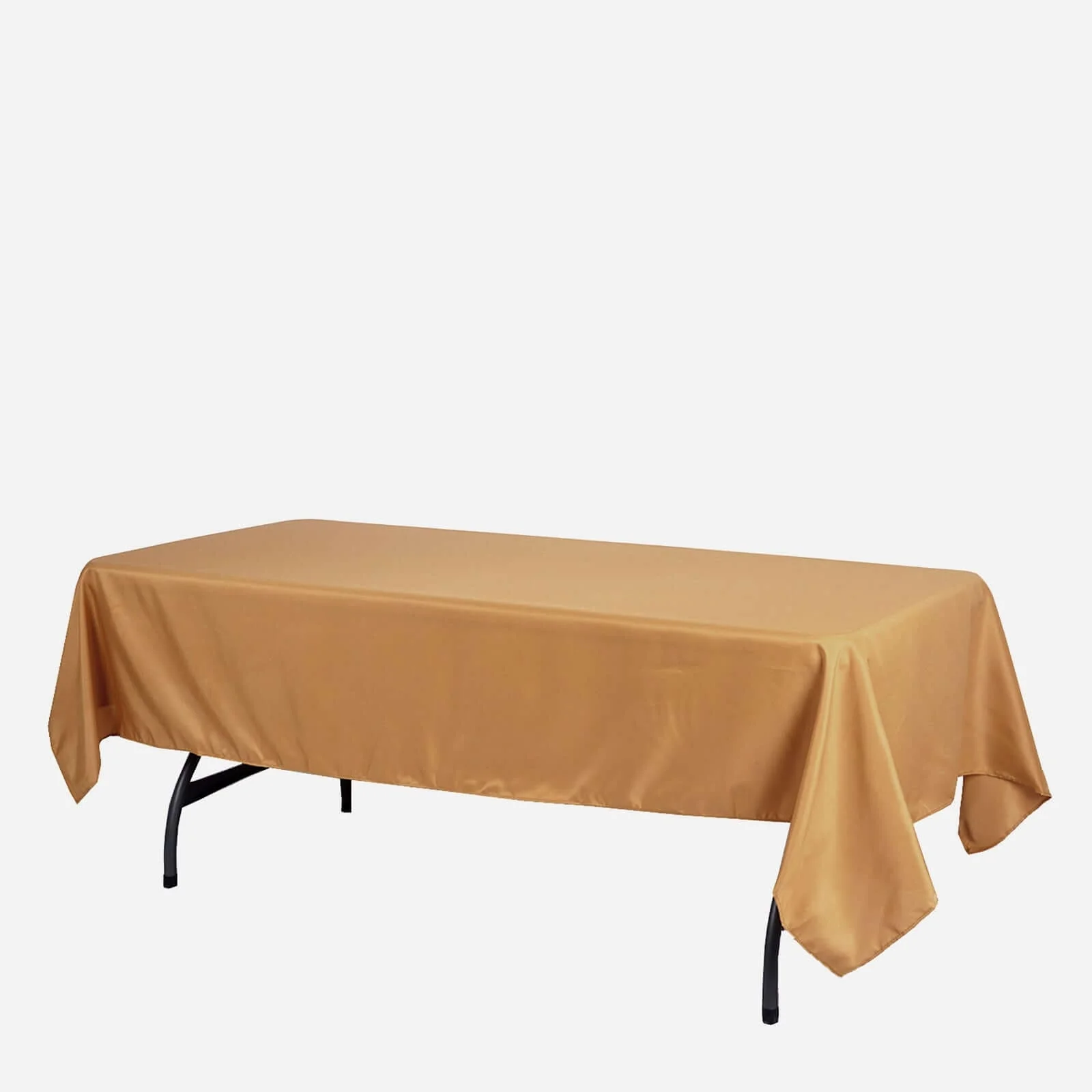 Polyester Rectangle Tablecloth 60"x102" Gold with Wrinkle-Resistant Finish - Ideal for Parties - Image 6