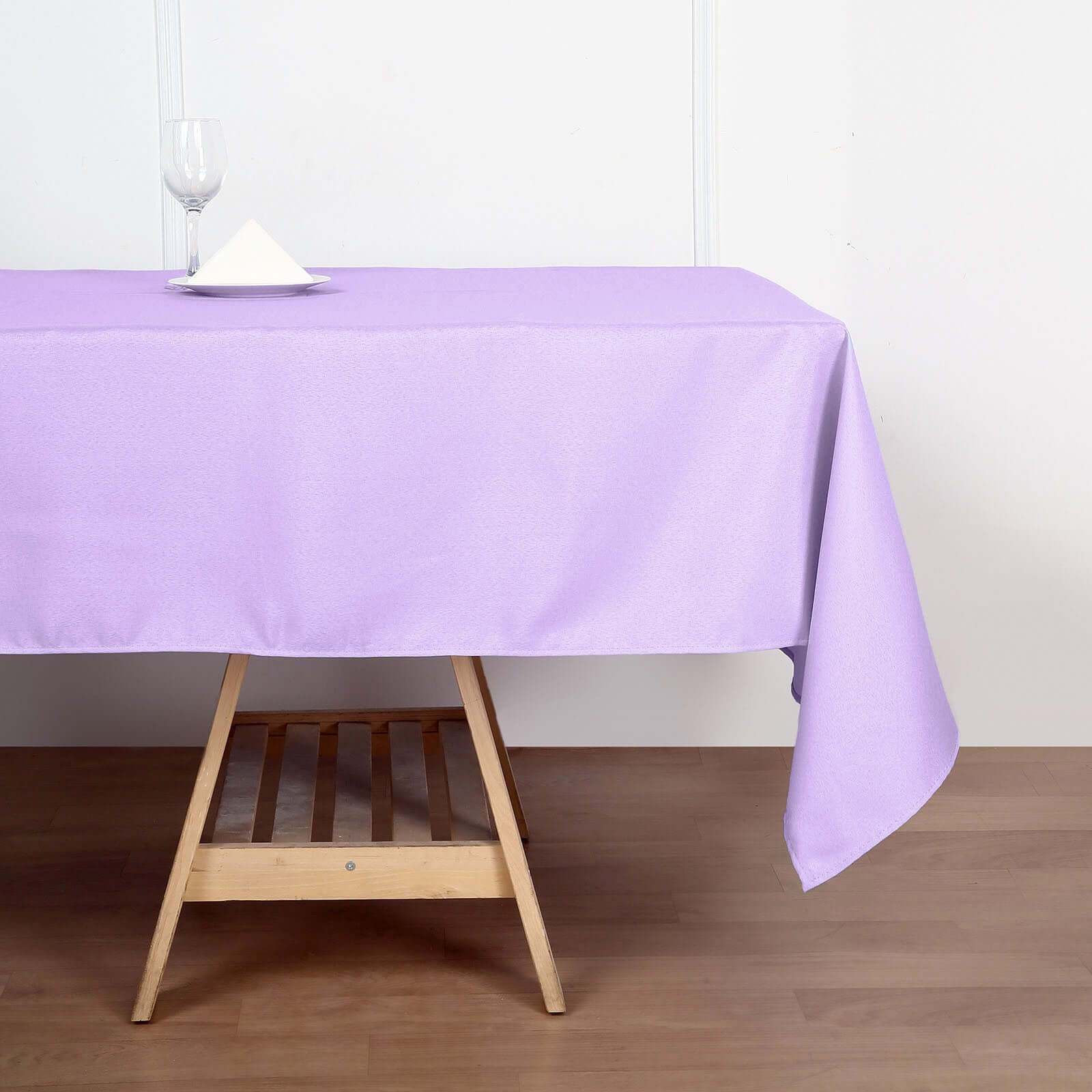 Polyester Rectangle Tablecloth 60"x102" Lavender Lilac - Wrinkle-Resistant Finish - Image 7