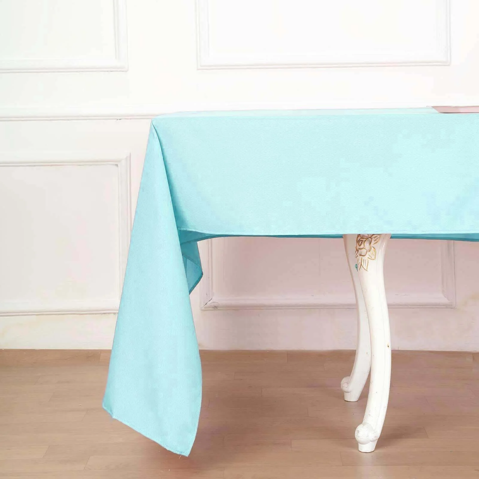 Polyester Rectangle Tablecloth 60"x102" Light Blue - Wrinkle-Resistant Finish - Image 7